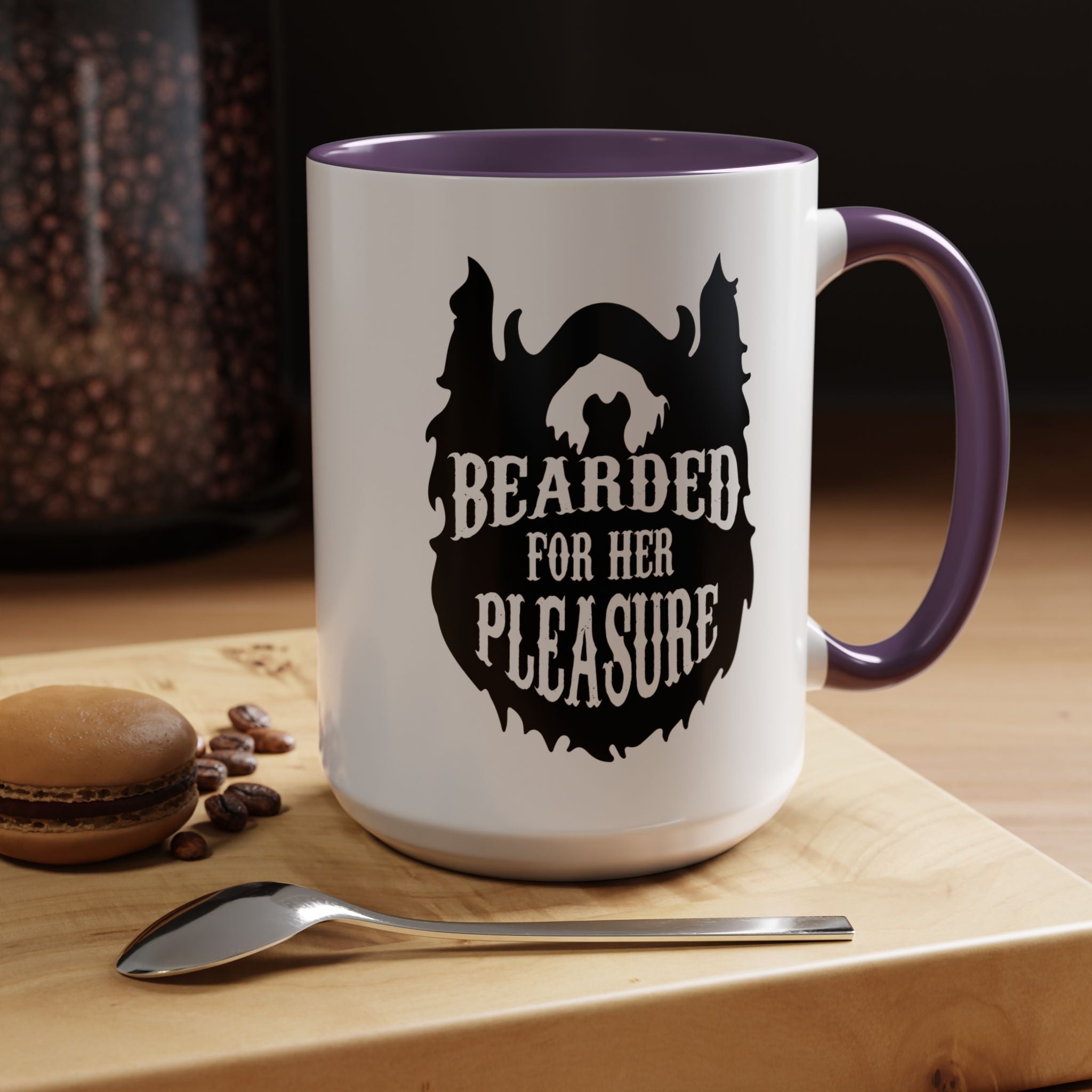 Bearded for Her Pleasure | Funny Coffee Mug, Sarcastic Tea Cup, Unique Gift Idea
