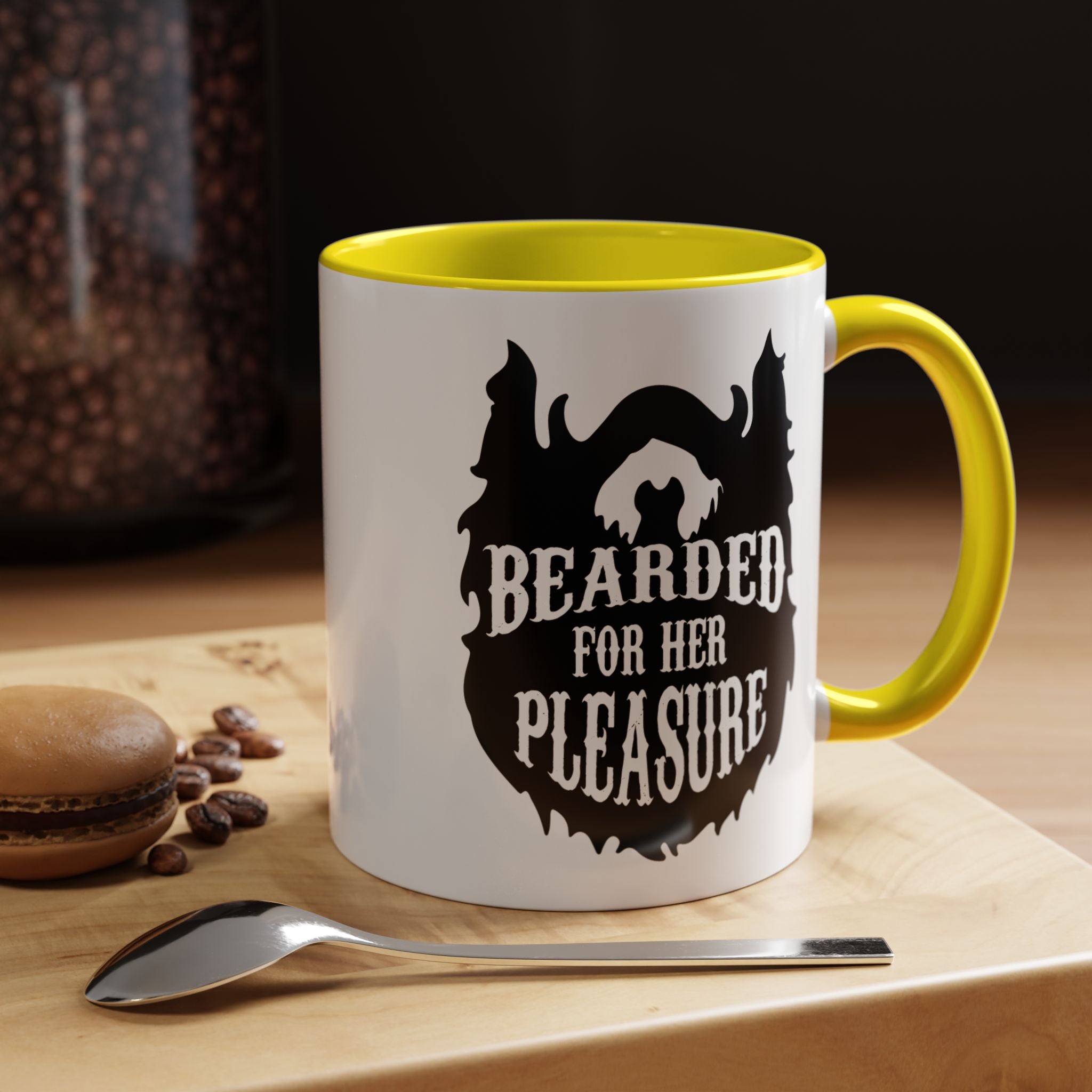 Bearded for Her Pleasure | Funny Coffee Mug, Sarcastic Tea Cup, Unique Gift Idea