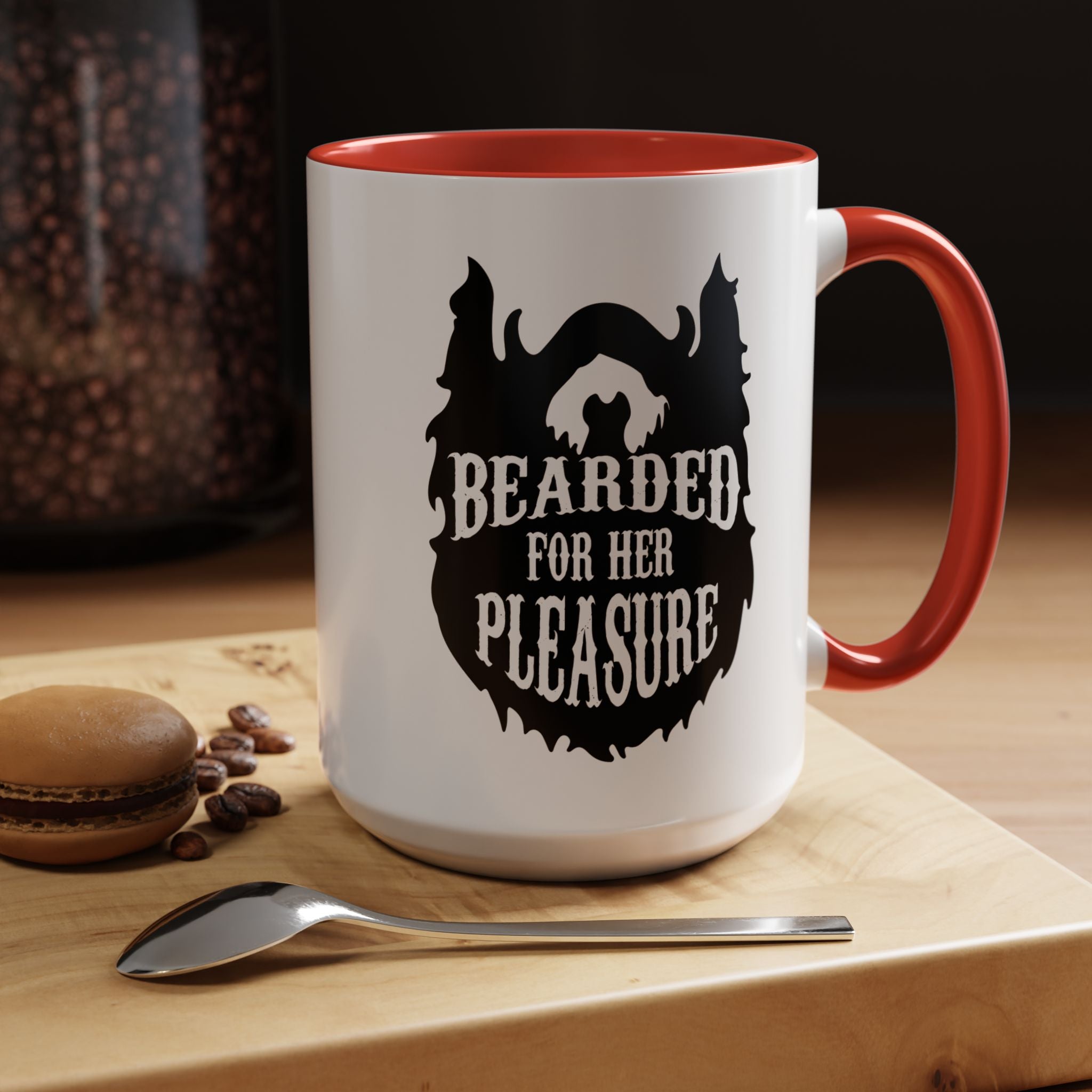 Bearded for Her Pleasure | Funny Coffee Mug, Sarcastic Tea Cup, Unique Gift Idea