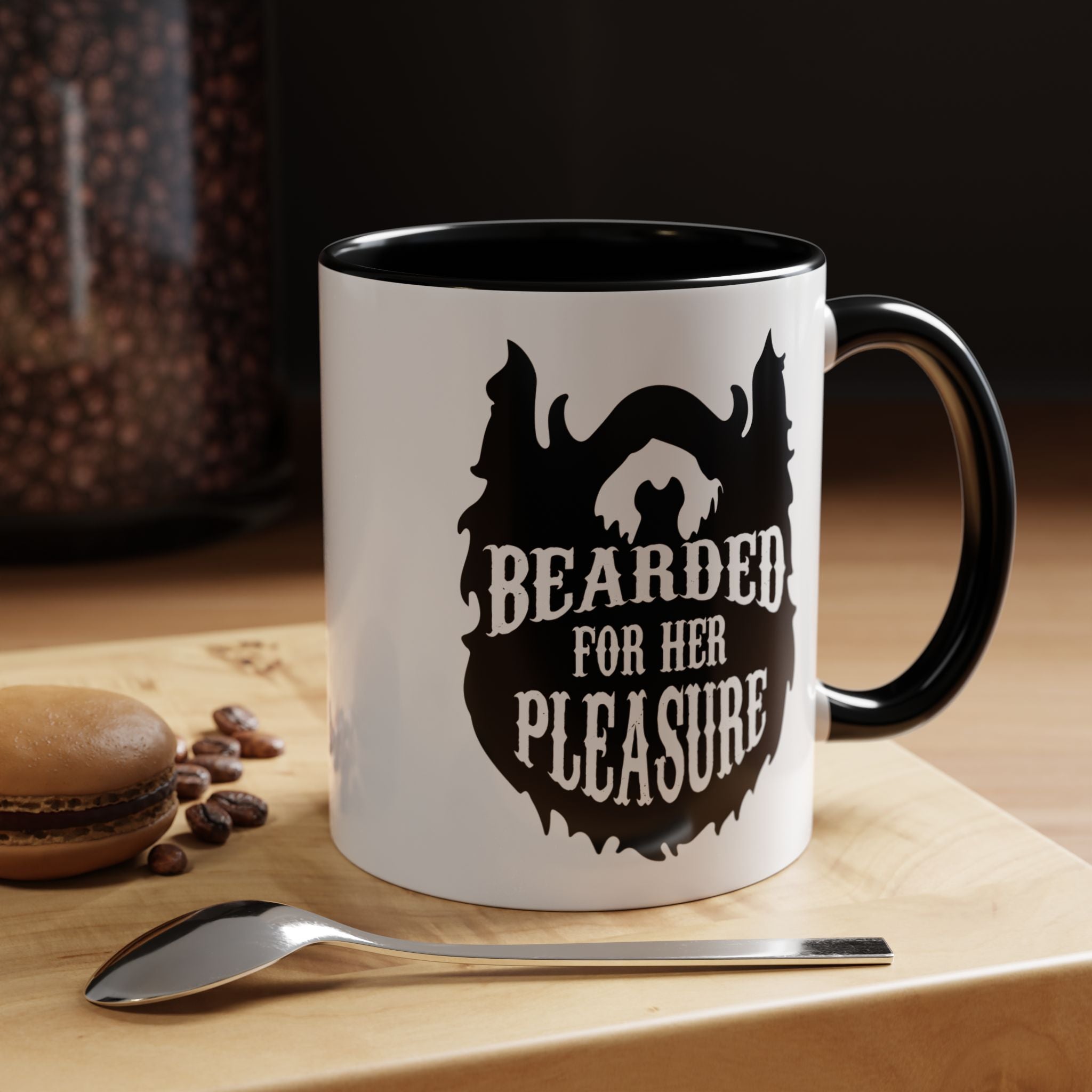 Bearded for Her Pleasure | Funny Coffee Mug, Sarcastic Tea Cup, Unique Gift Idea