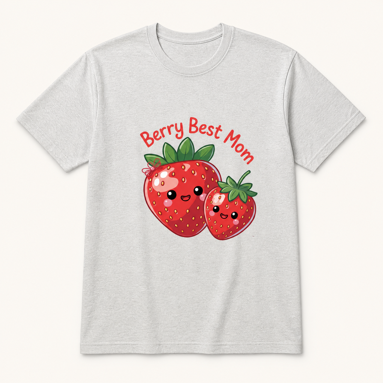 Berry Best Mom silver T-shirt front product image
