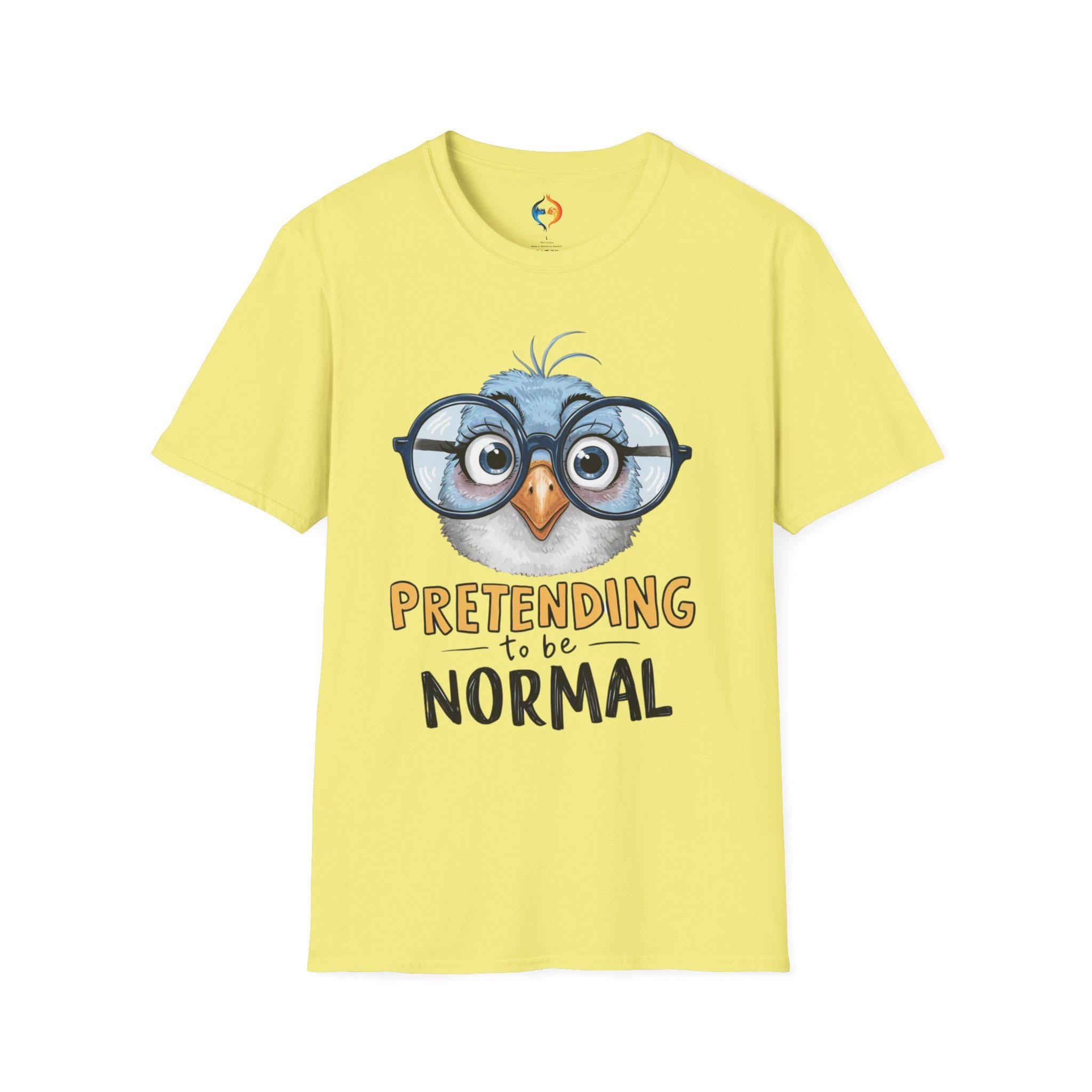 Gift for Introverts, Pretending To Be Normal Funny T-Shirt, Quirky tee, Humorous Apparel for All, white elephant gift under 20