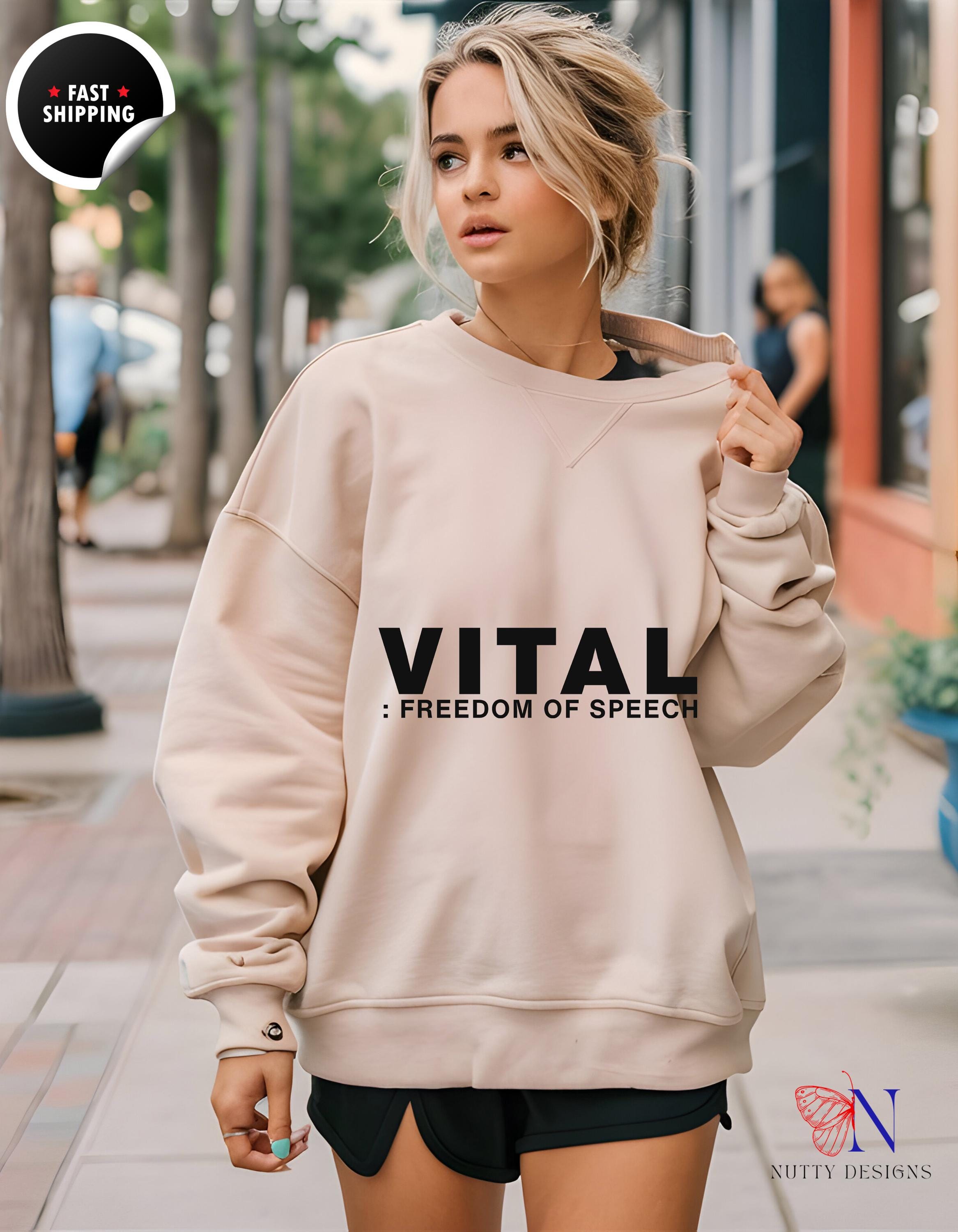 Freedom Of Speech Sweatshirt – Minimalist Streetwear Unisex Crewneck Fleece