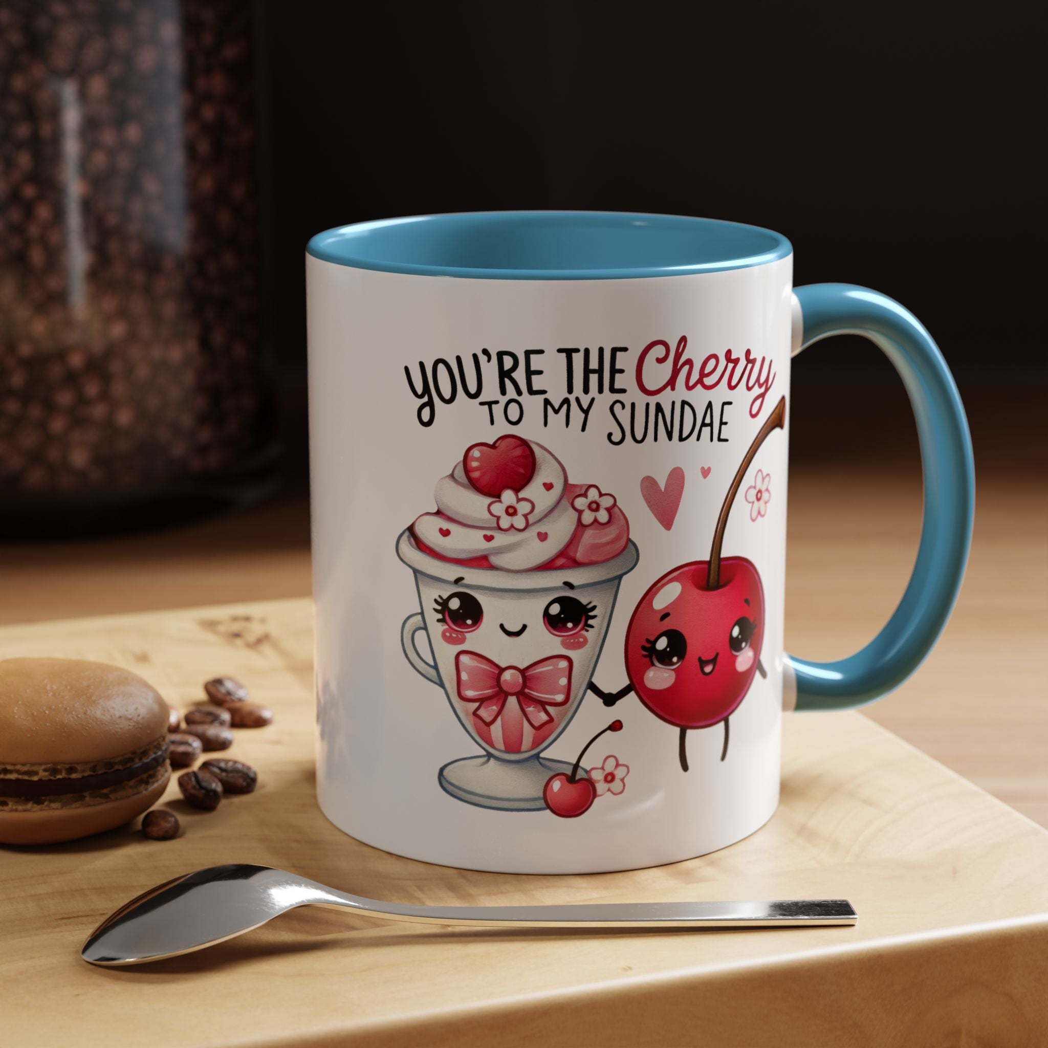 You Are The Cherry To My Sunday Personalized Romantic Mug Accent Cup 11/15oz Anniversary Wedding Valentines Custom Gift Him her Spouse BF GF