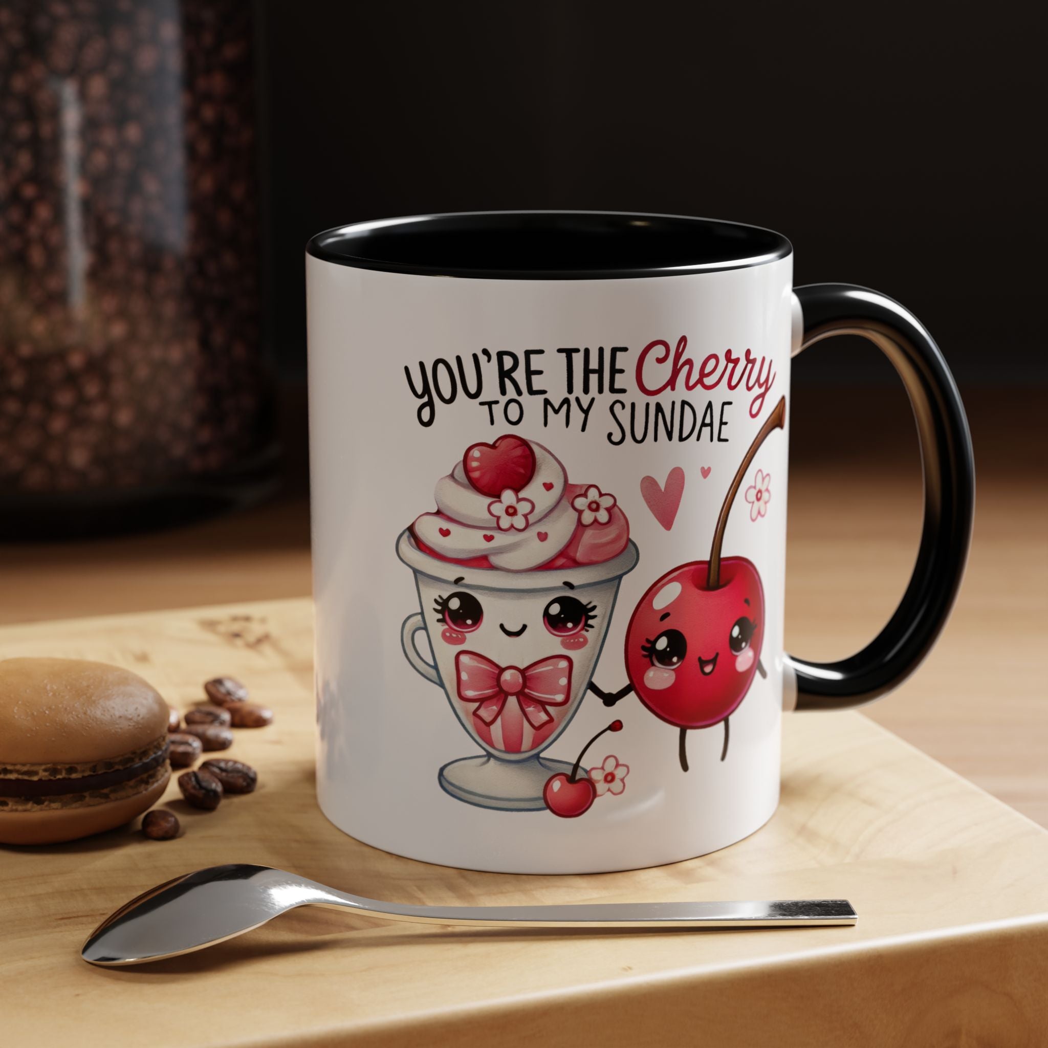 You Are The Cherry To My Sunday Personalized Romantic Mug Accent Cup 11/15oz Anniversary Wedding Valentines Custom Gift Him her Spouse BF GF