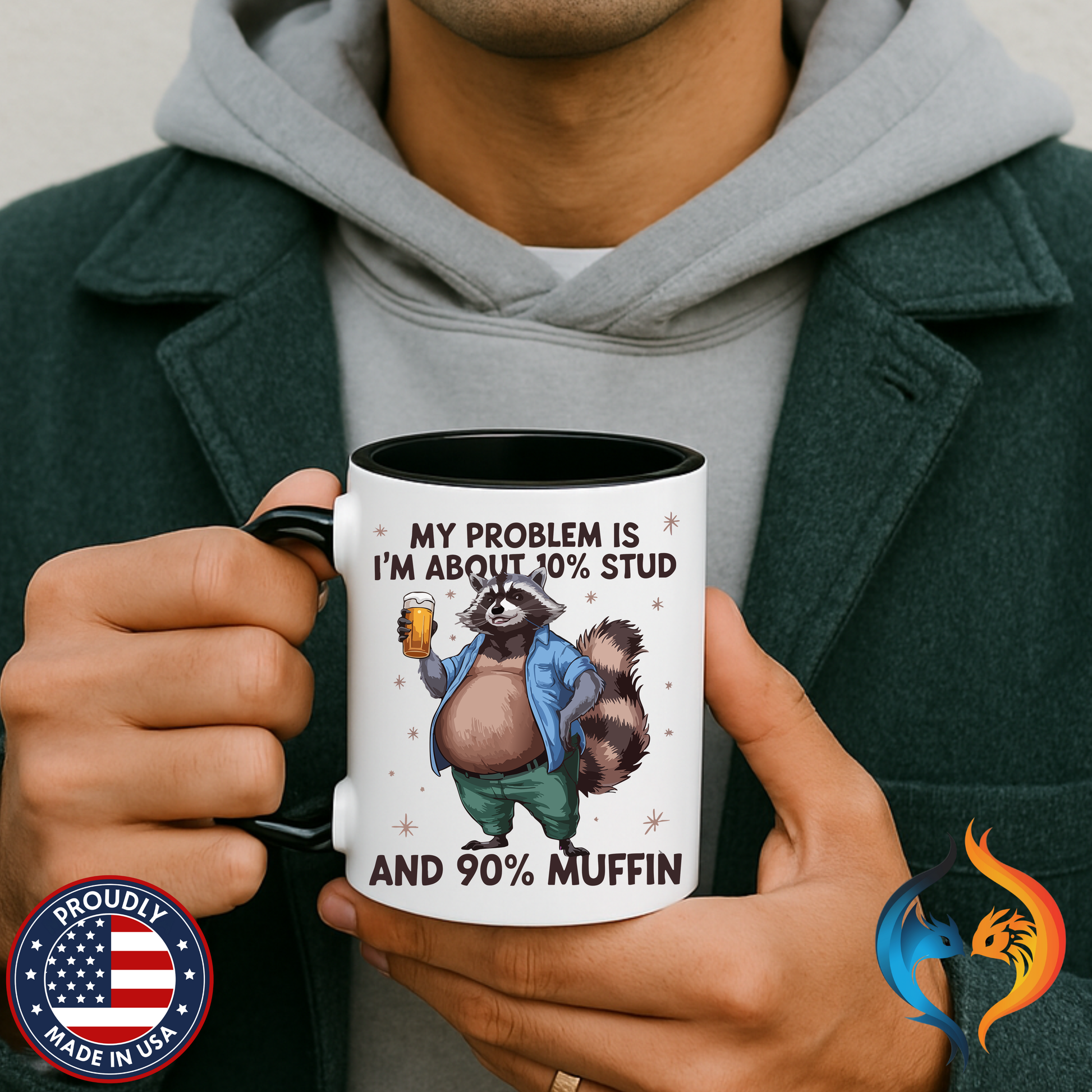 10% Stud - 90% Muffin Mug Lifestyle Mockup | Nutty Designs — alternate clean view