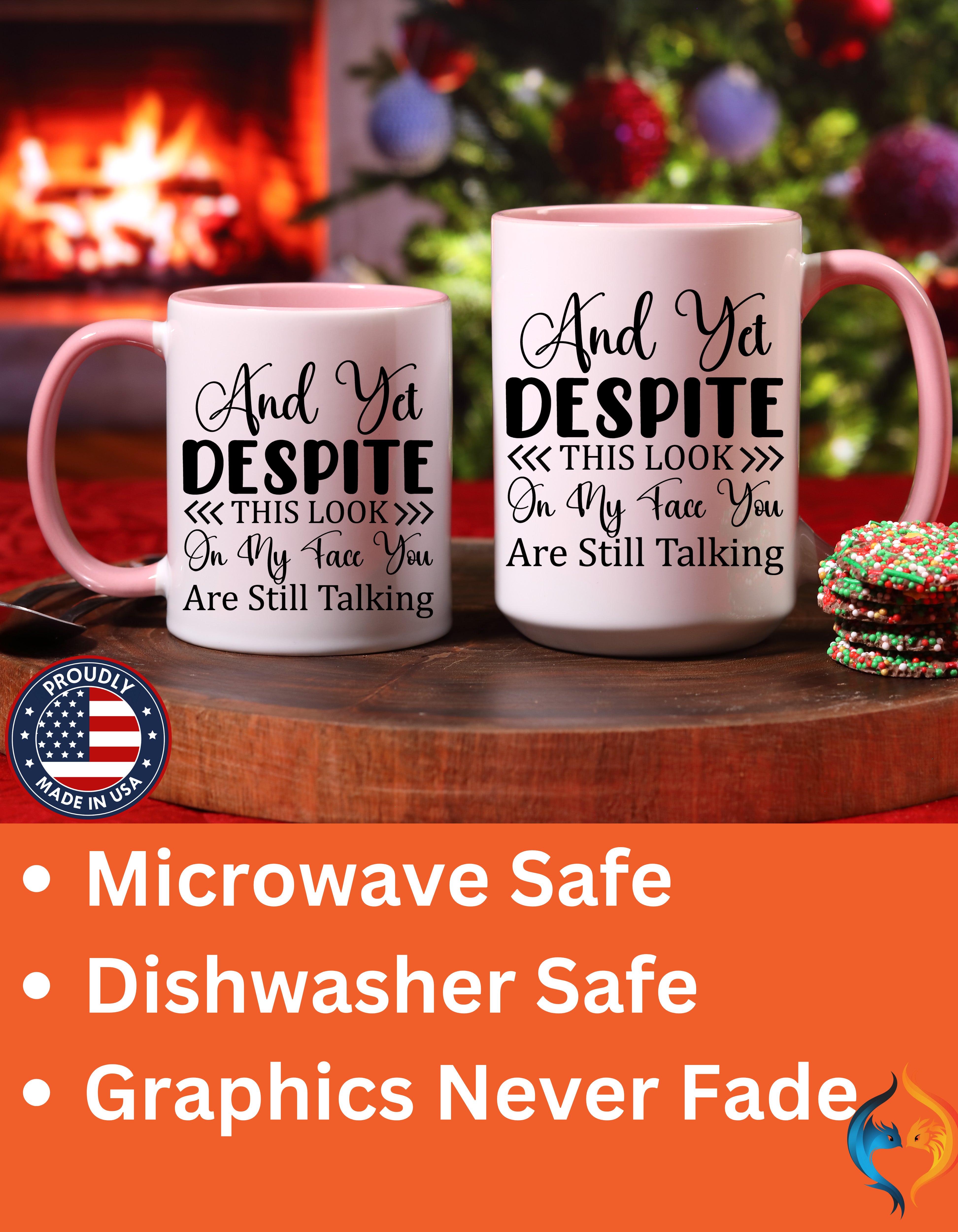 Despite This Look Mug - Funny Sarcastic Gift - accent mug product image — alternate clean view