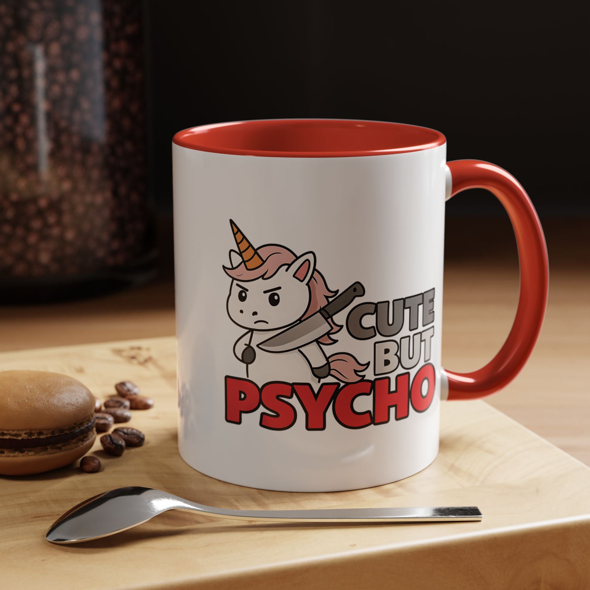 Cute but Psycho | Funny Coffee Mug, Sarcastic Tea Cup, Unique Gift Idea