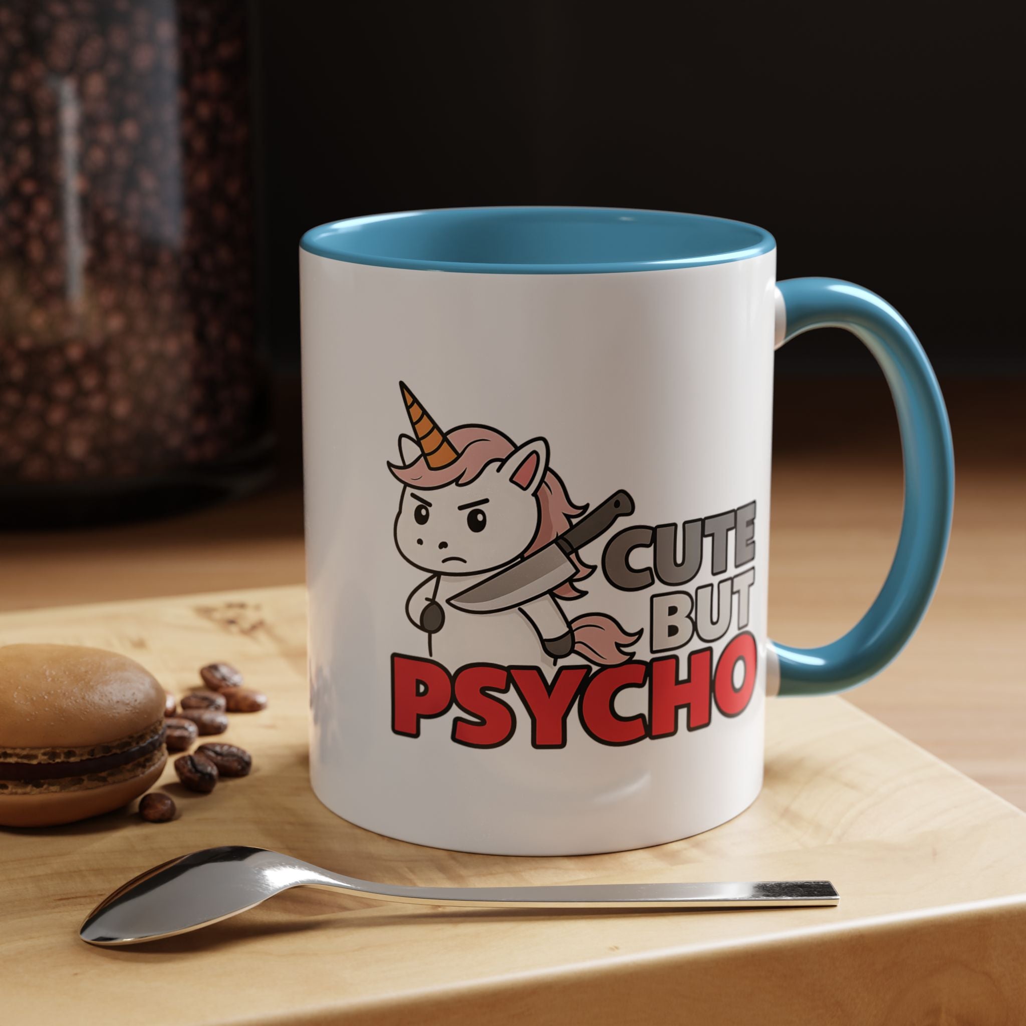 Cute but Psycho | Funny Coffee Mug, Sarcastic Tea Cup, Unique Gift Idea