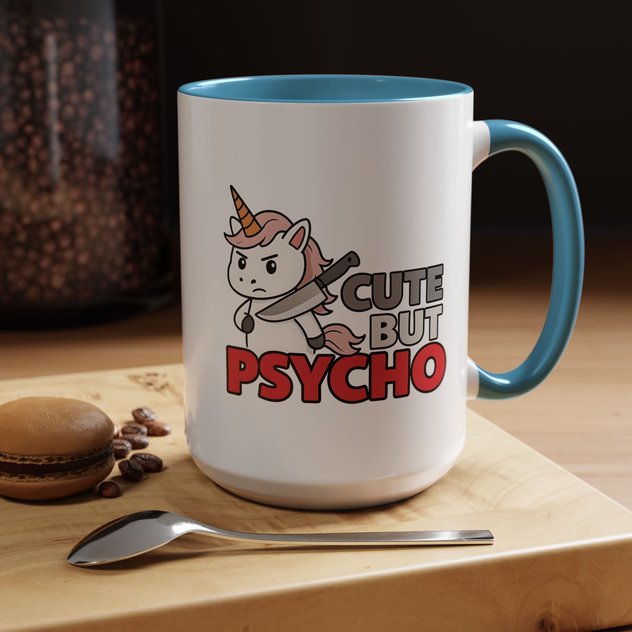 Cute but Psycho | Funny Coffee Mug, Sarcastic Tea Cup, Unique Gift Idea