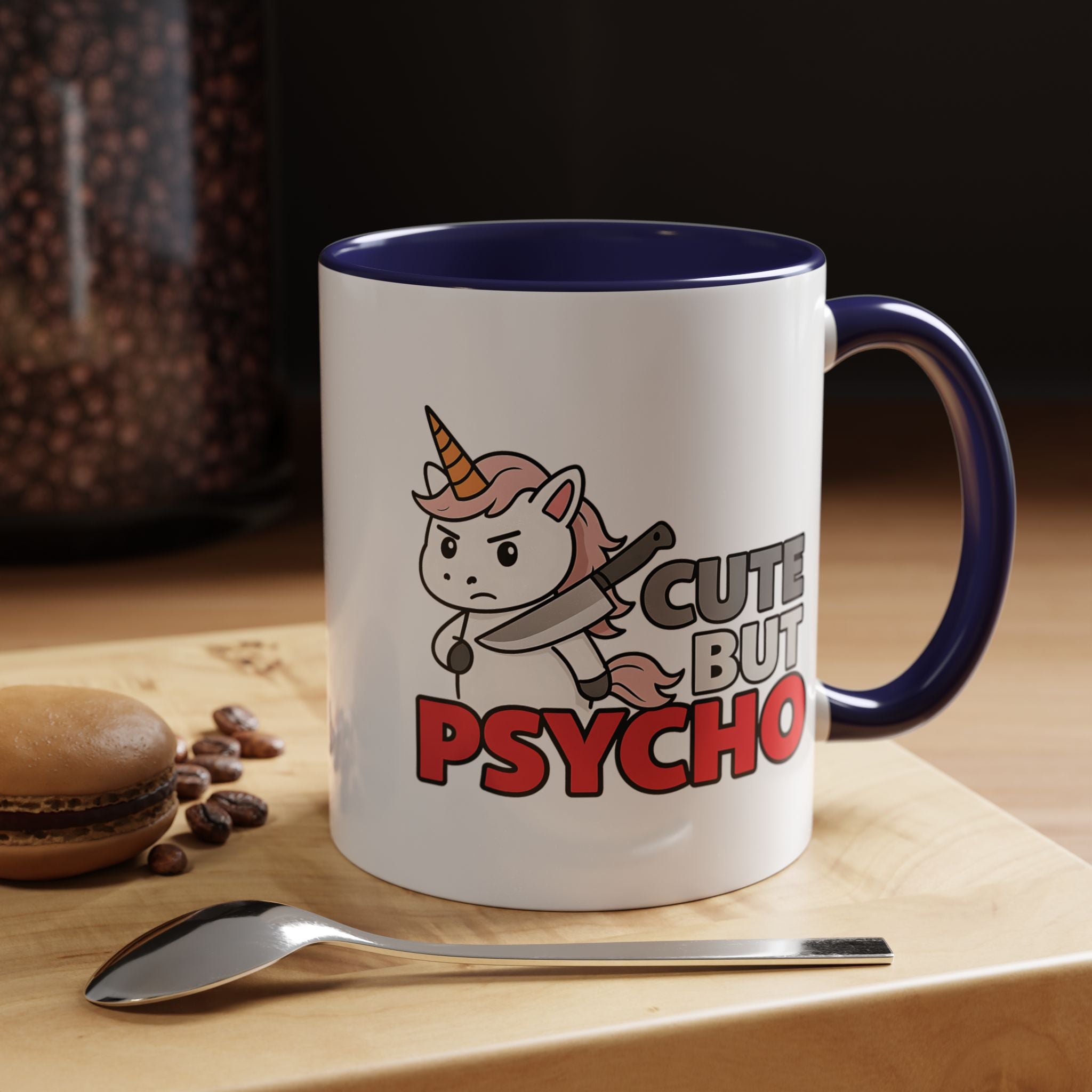 Cute but Psycho | Funny Coffee Mug, Sarcastic Tea Cup, Unique Gift Idea