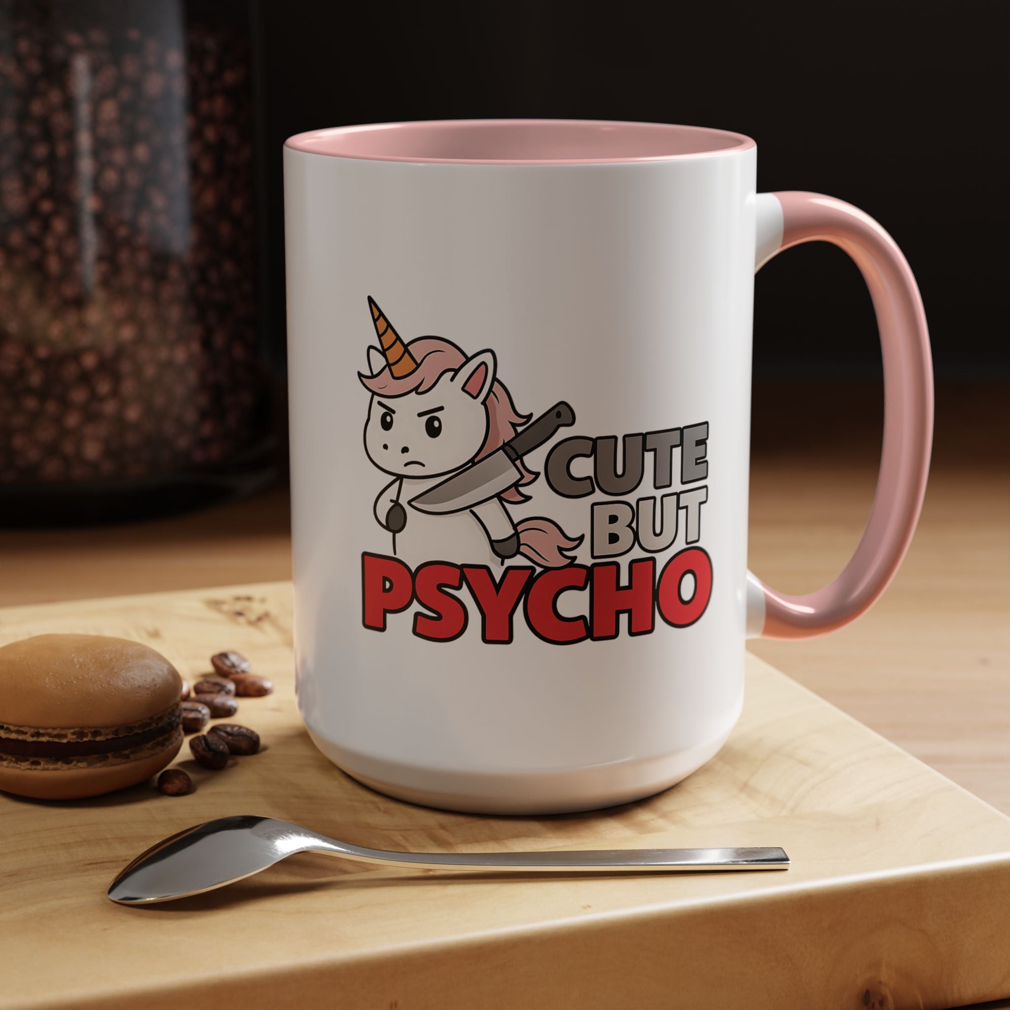 Cute but Psycho | Funny Coffee Mug, Sarcastic Tea Cup, Unique Gift Idea