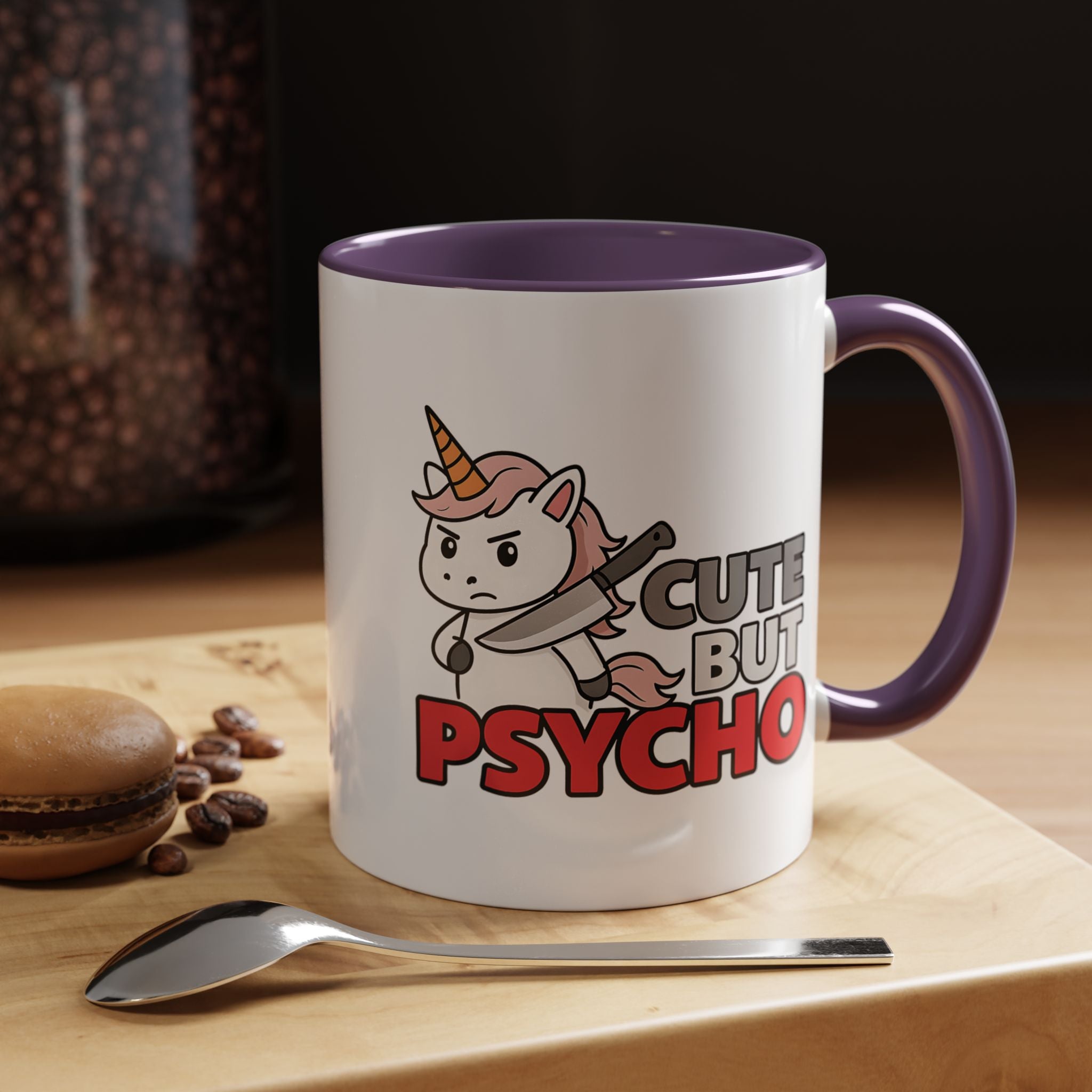 Cute but Psycho | Funny Coffee Mug, Sarcastic Tea Cup, Unique Gift Idea