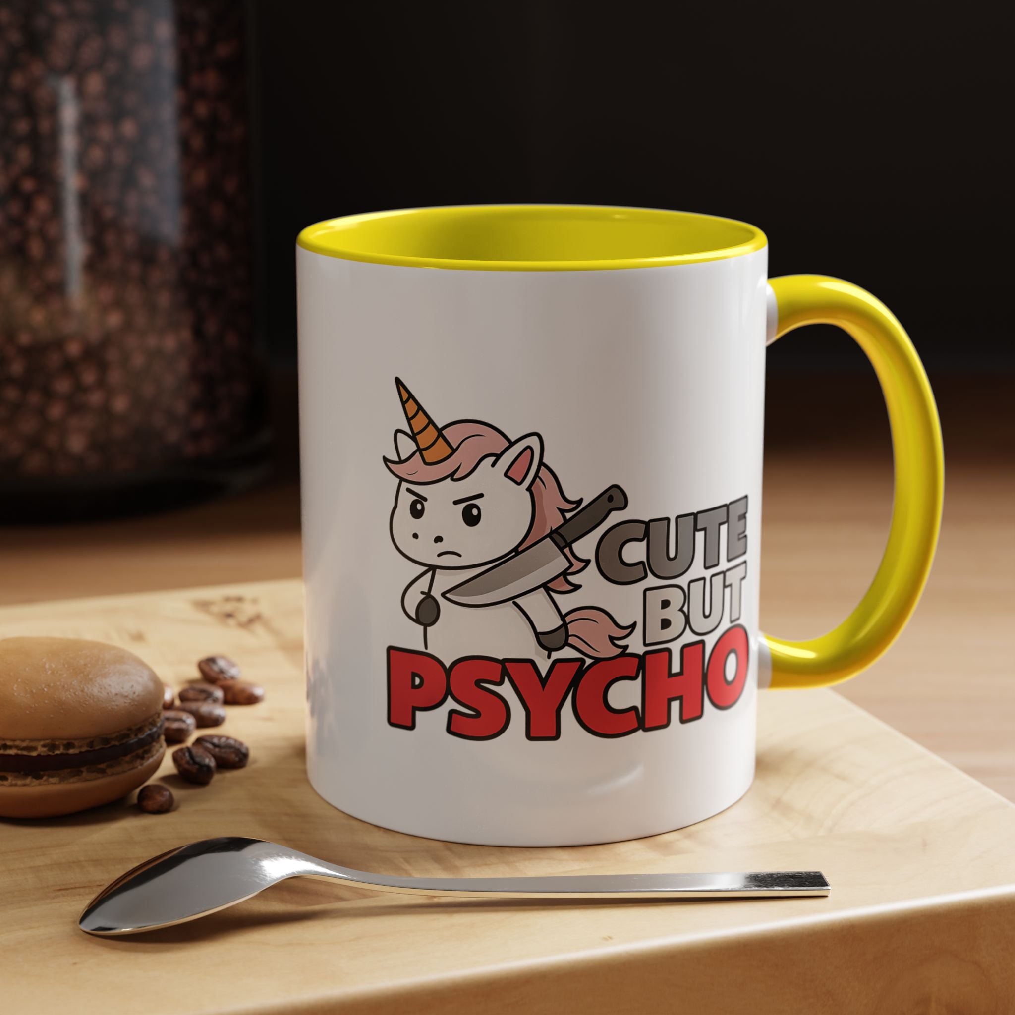 Cute but Psycho | Funny Coffee Mug, Sarcastic Tea Cup, Unique Gift Idea