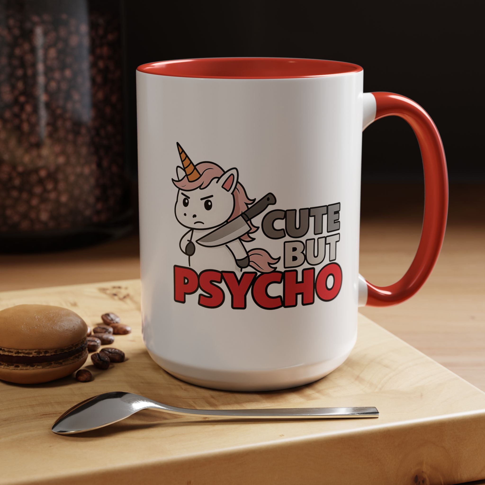 Cute but Psycho | Funny Coffee Mug, Sarcastic Tea Cup, Unique Gift Idea