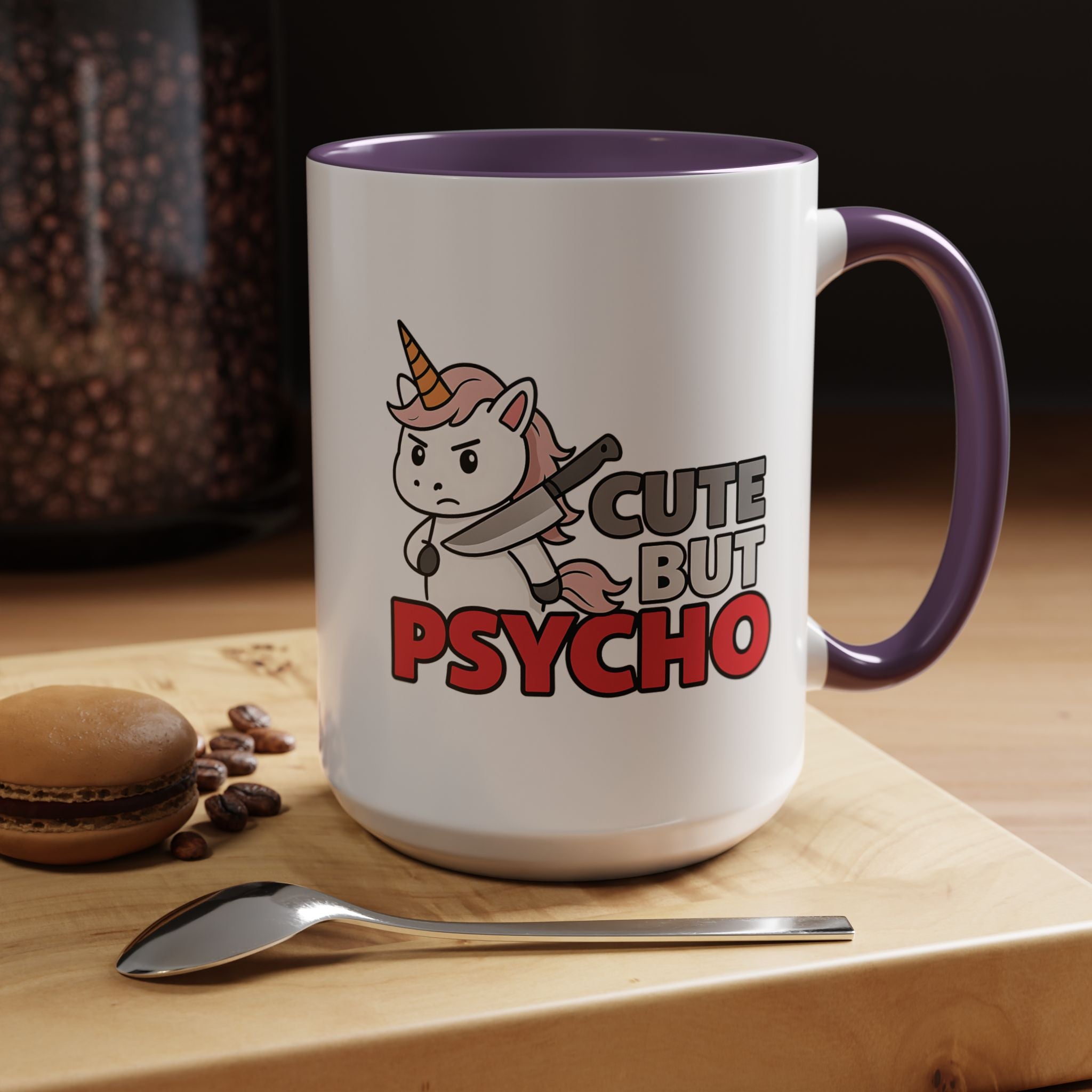 Cute but Psycho | Funny Coffee Mug, Sarcastic Tea Cup, Unique Gift Idea