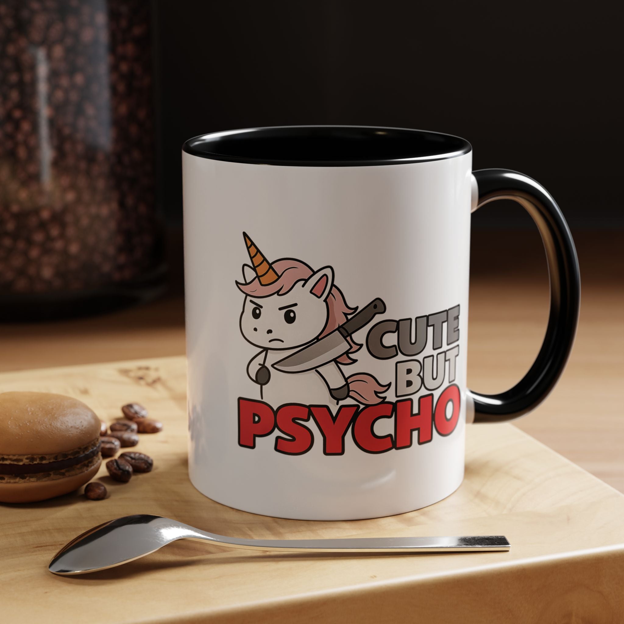 Cute but Psycho | Funny Coffee Mug, Sarcastic Tea Cup, Unique Gift Idea