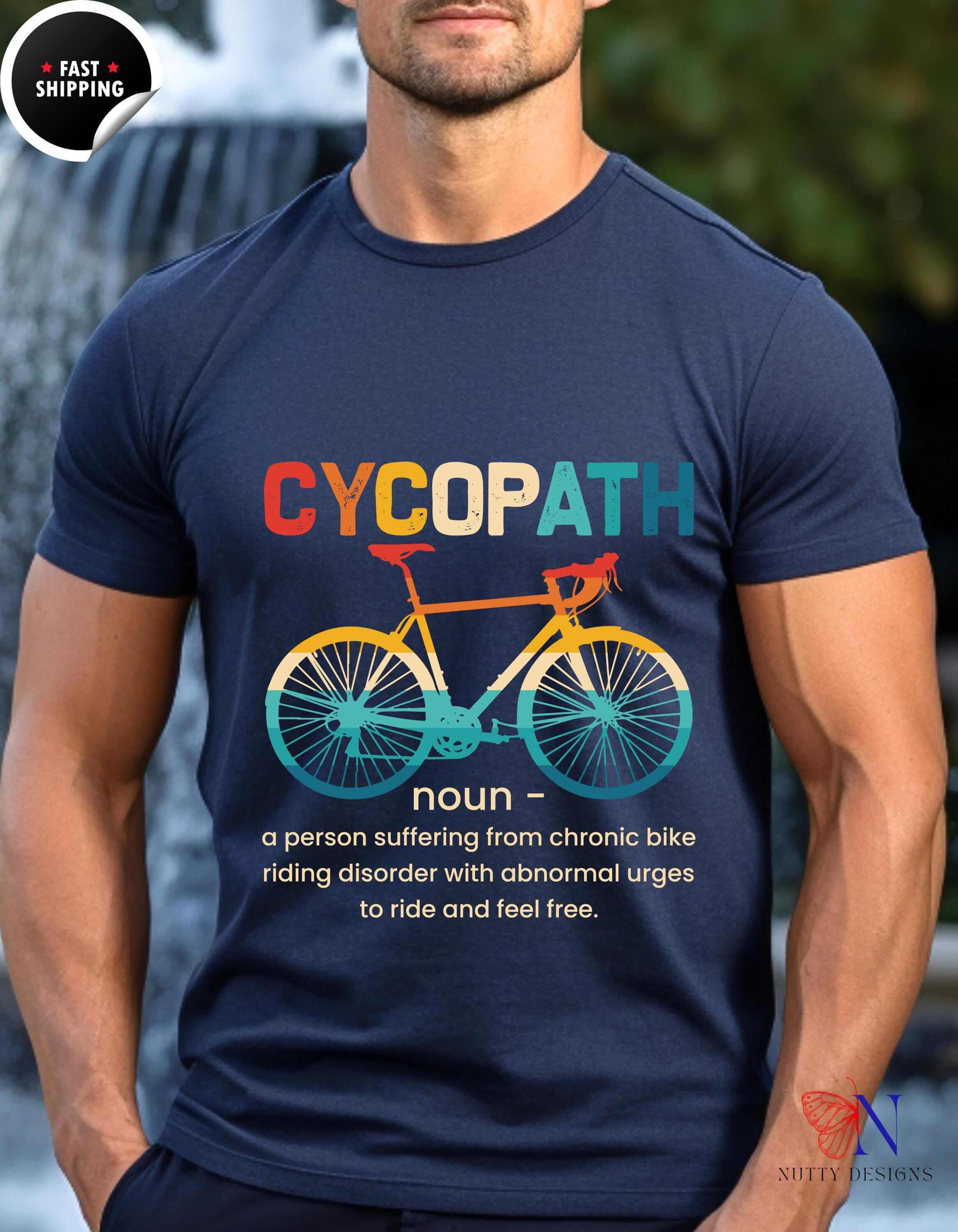Cycopath Biking Pun Cool Cycling Bicycle Lovers Riders Funny T-Shirt