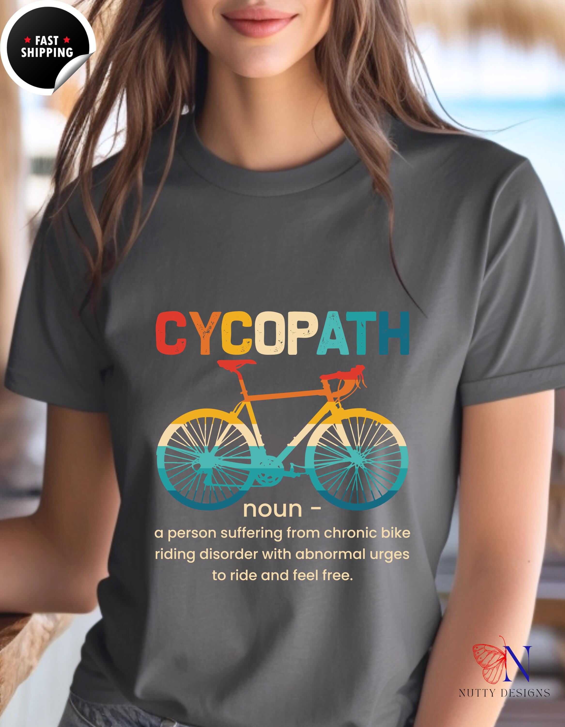 Cycopath Biking Pun Cool Cycling Bicycle Lovers Riders Funny T-Shirt