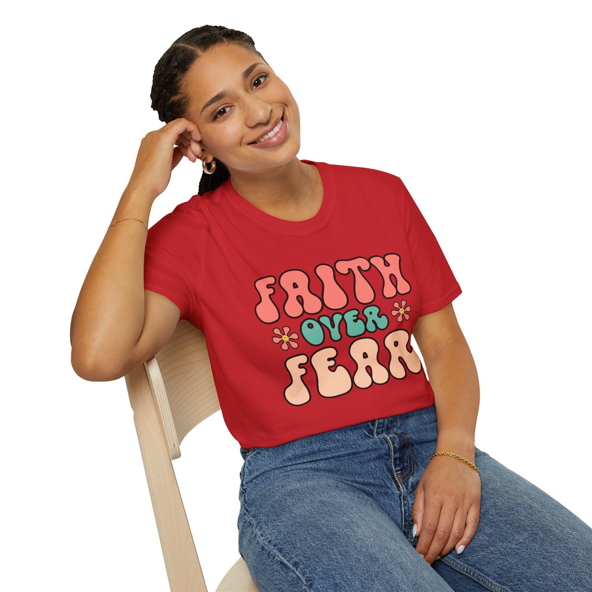 Faith Over Fear, Encouraging Tee, Happy T-Shirt, Positive Sayings Tshirt, Good Vibes Only, Positivity Quotes unisex Shirt