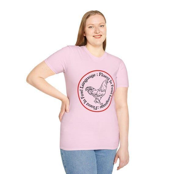 Fluent in Fowl Language funny Farmer Gift Shirt, Bird Lover Tee, Chicken Lover, Funny Gift Unisex T-Shirt