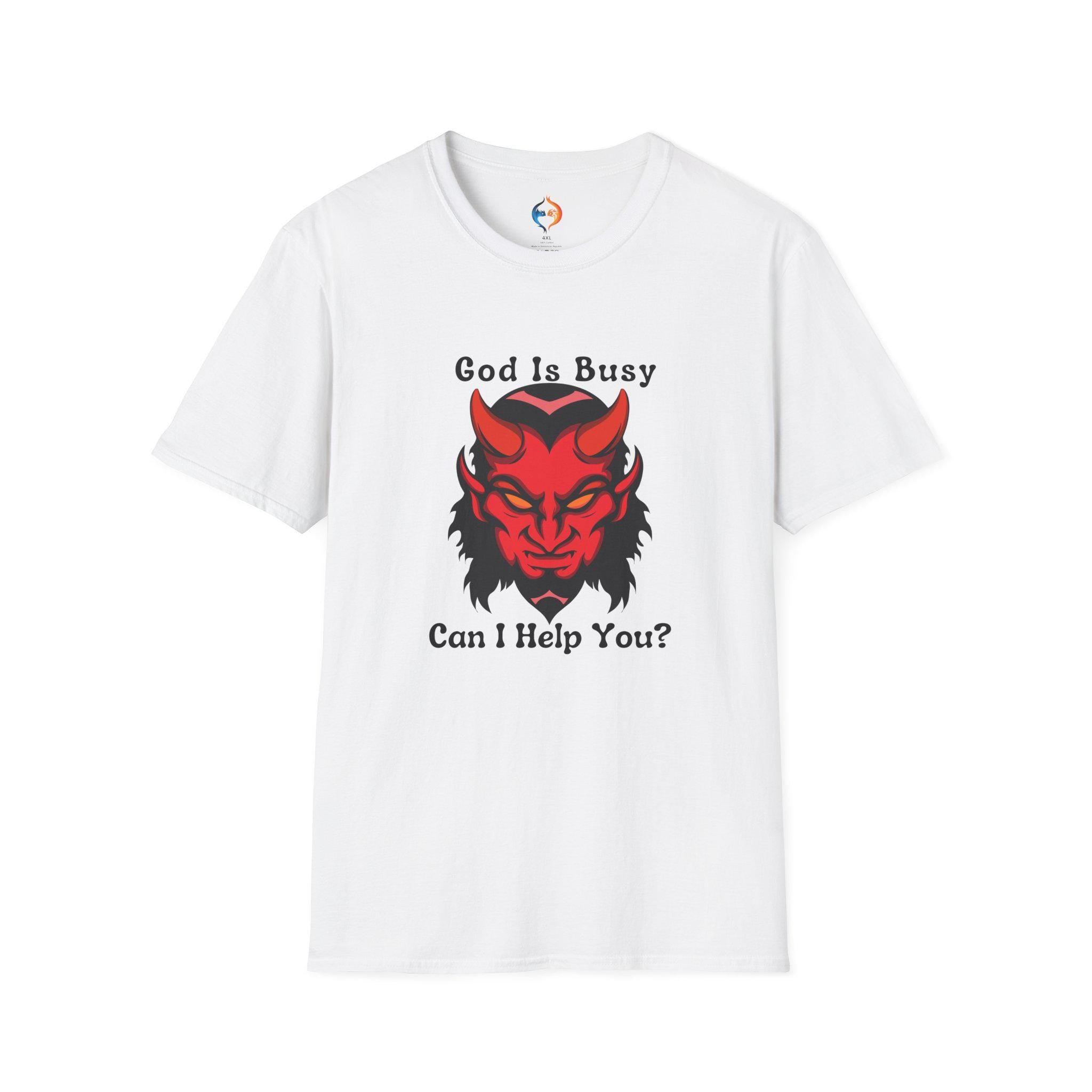 Dark Humor Tee - God Is Busy T-Shirt, Funny Atheist Graphic Tee, Perfect Gift for Atheists, Unisex Casual Wear