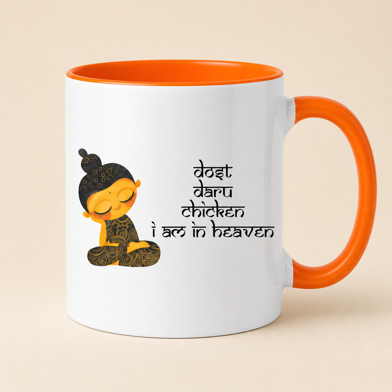 Dost Daru Chicken orange accent mug product image