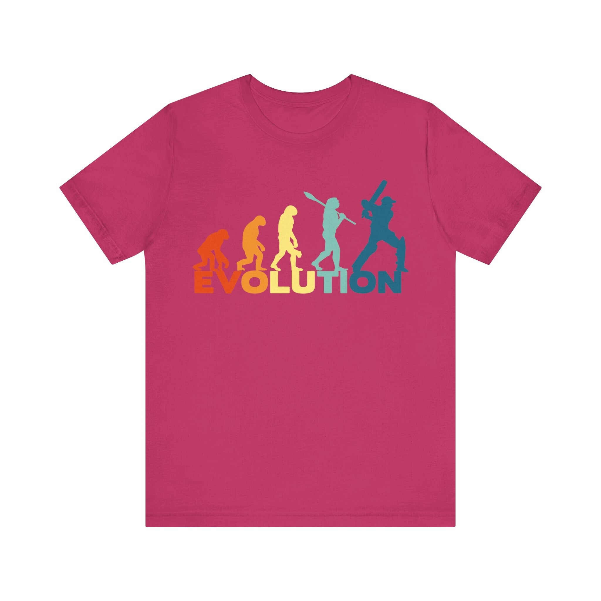 Evolution -Cricket Unique  fashion cricket lover gift tshirt, IPL/T20 world cup t-shirt,  Funny Jersey Short Sleeve Tee