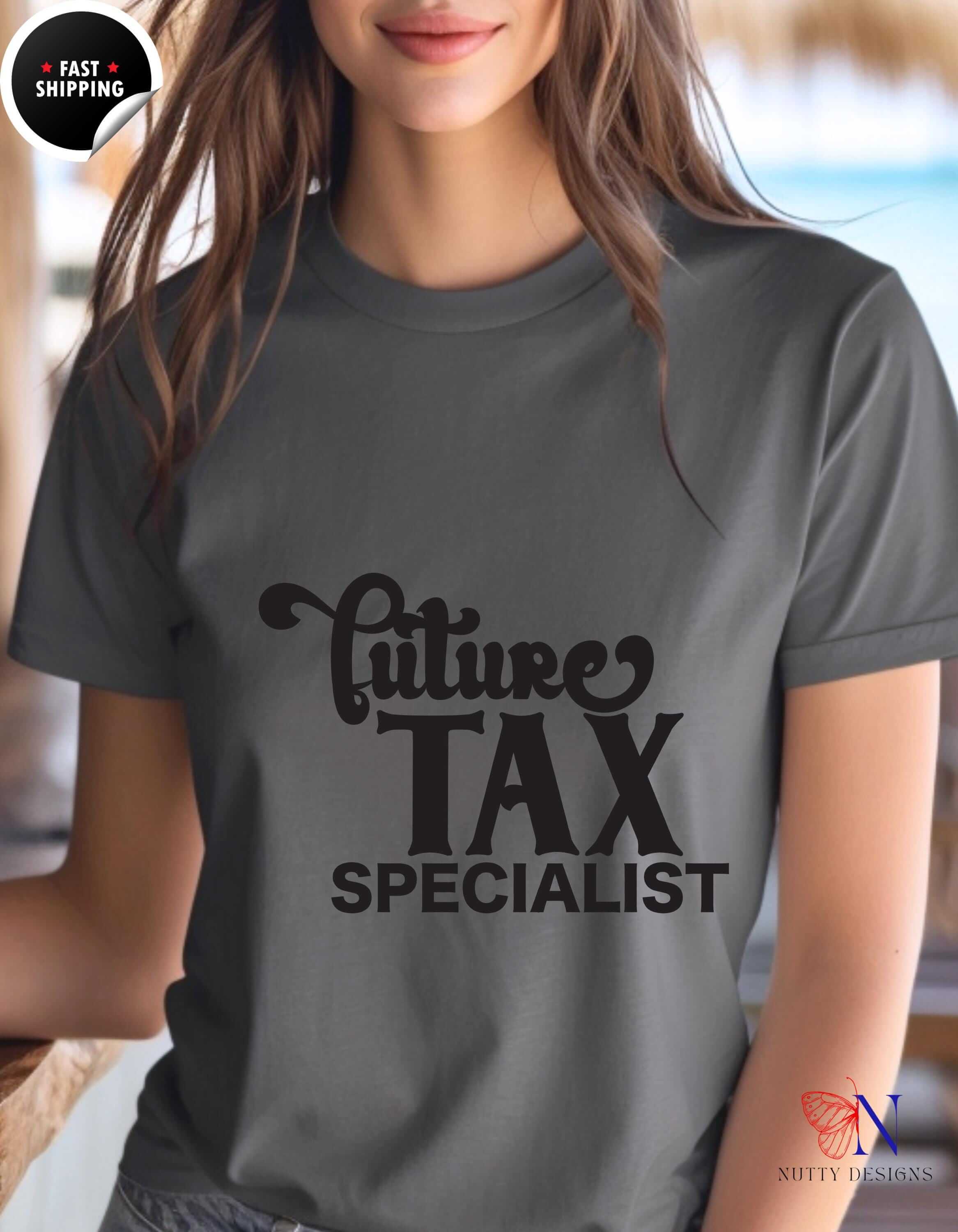 Funny Accountant Tee, Future Tax Specialist T-Shirt | CPA Shirt for Accountants and Tax Professionals, White elephant gift, gift under 20
