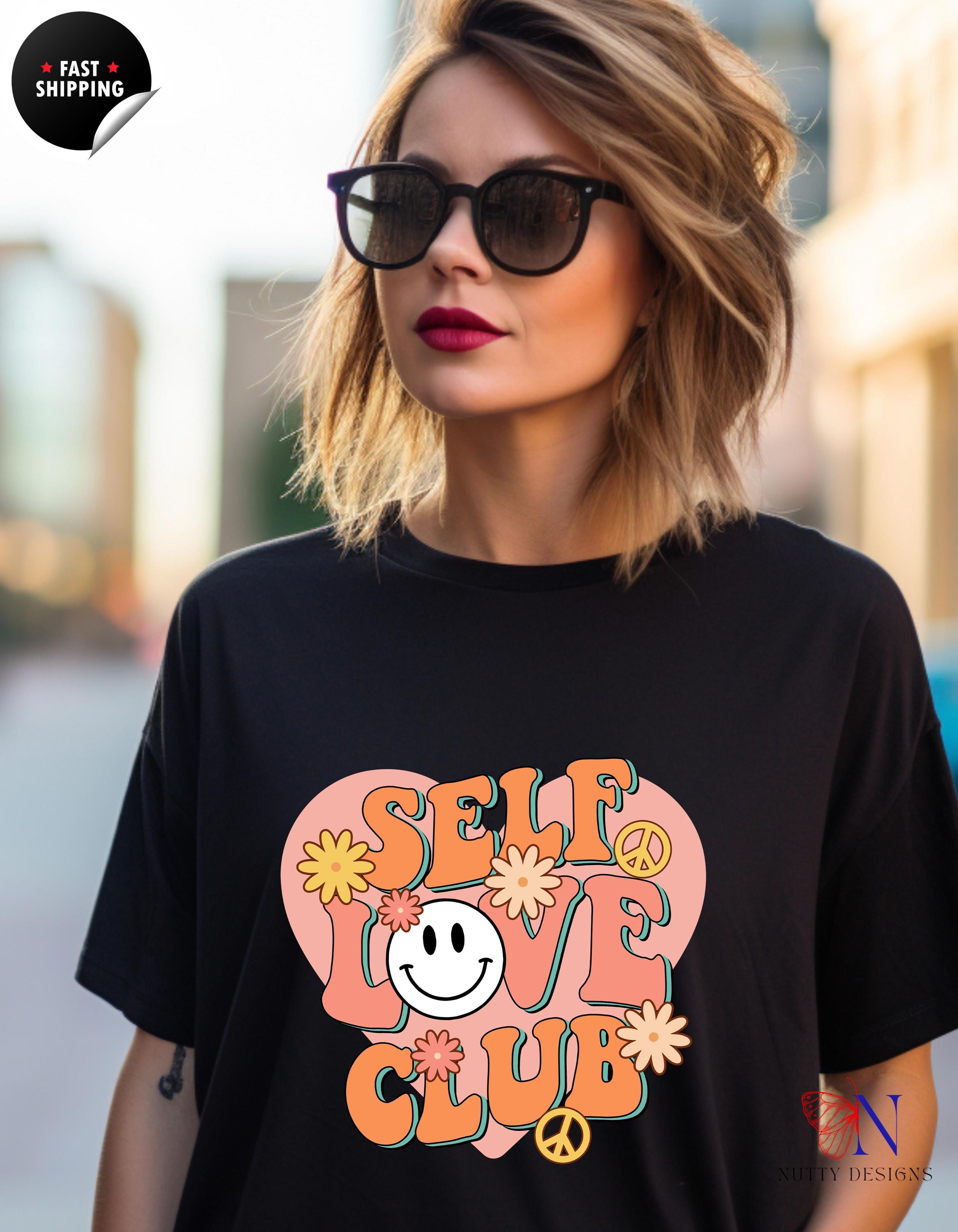 Retro Self Love Club T-Shirt | Vintage Graphic Tee for Self-Care | Trendy Gift for Family & Friends