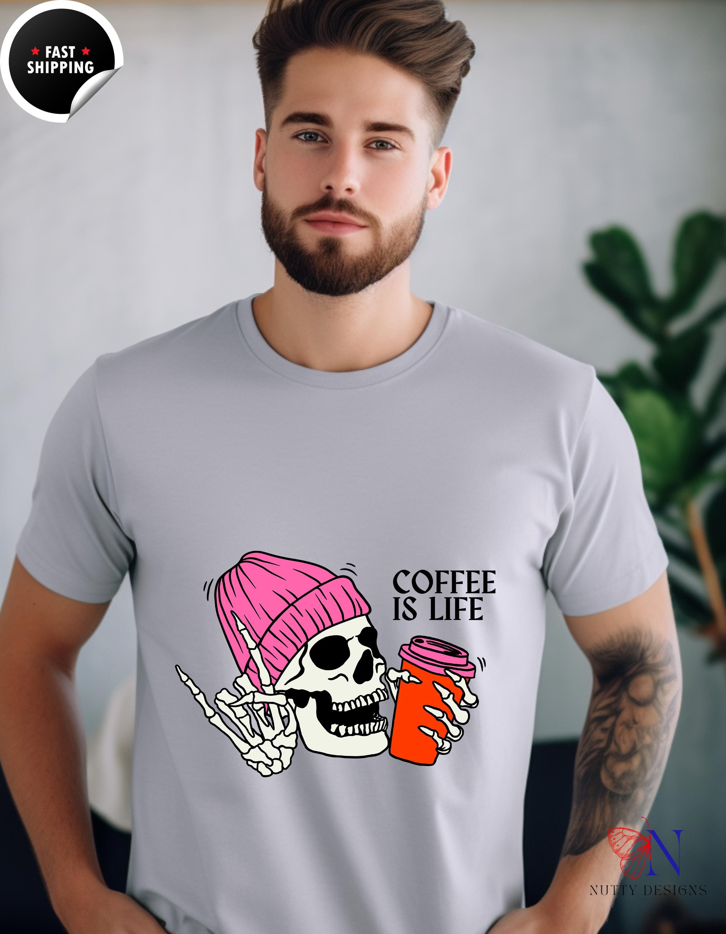 Coffee Is Life T-Shirt | Funny Coffee Lovers Tee | Gift for Tea Addicts & Caffeine Enthusiasts | Casual Wear