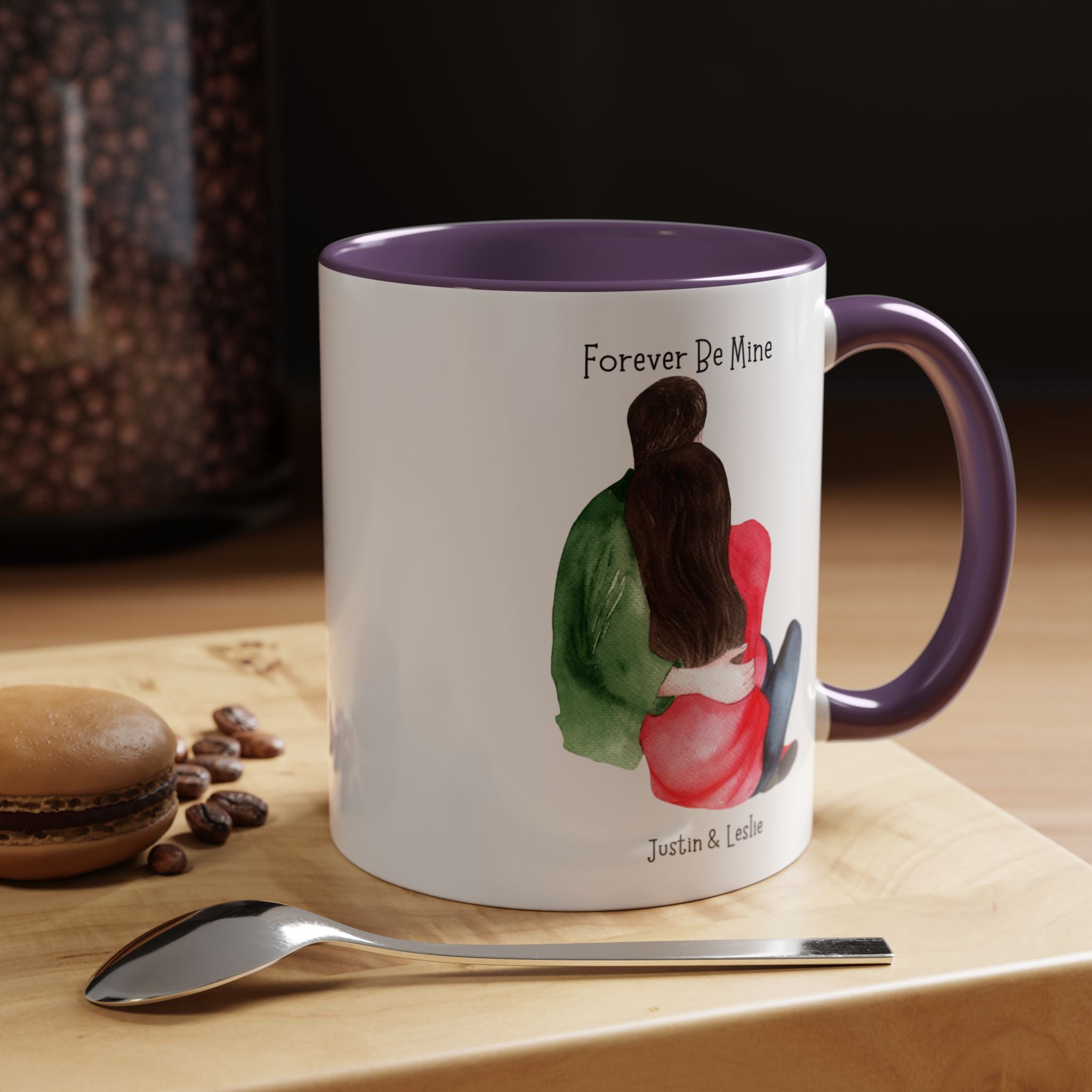 Forever Be Mine Personalized Romantic Mug, , Accent Cup 11/15oz, Anniversary Valentines, V-Day, Couples Gift, Perfect for bf, gf or spouse