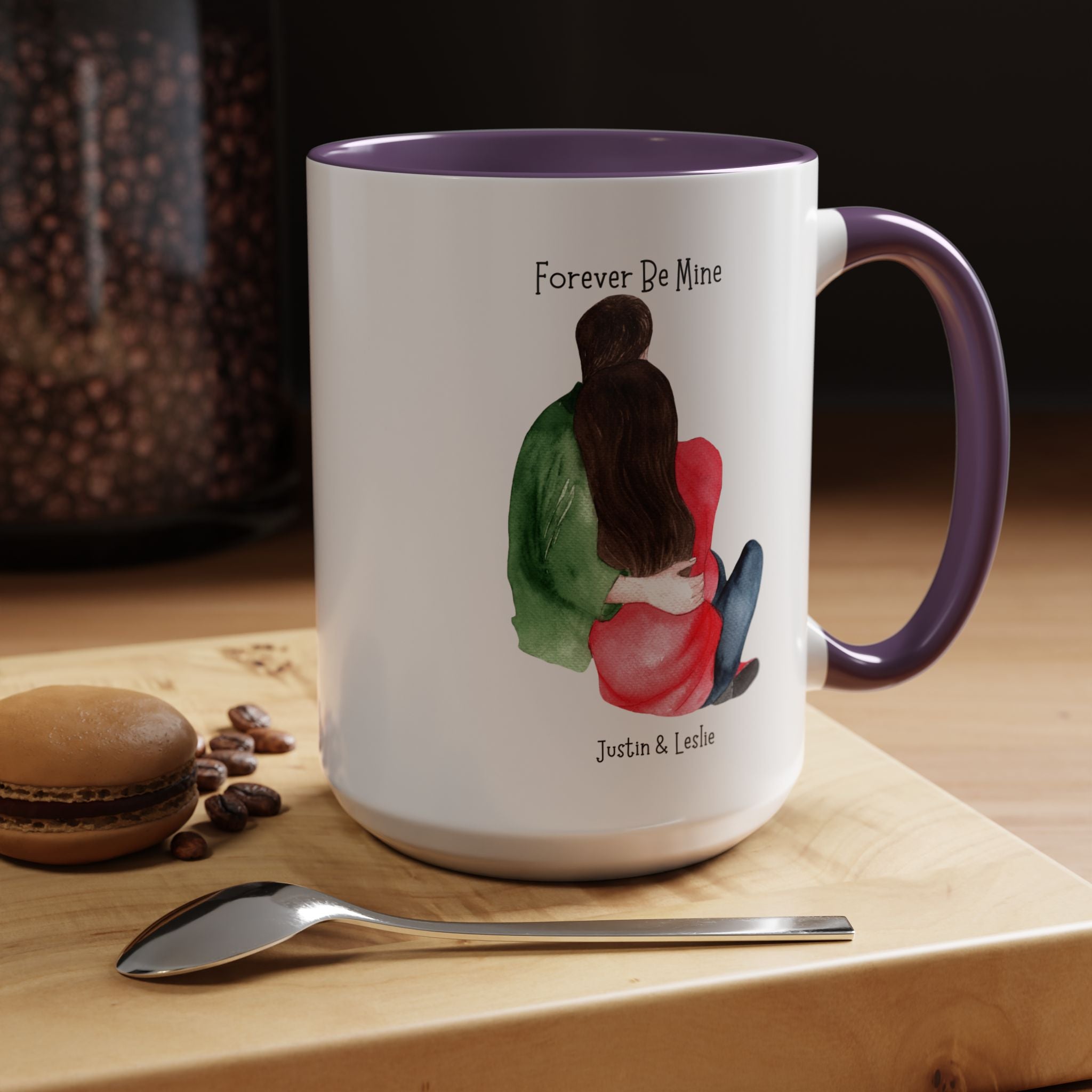 Forever Be Mine Personalized Romantic Mug, , Accent Cup 11/15oz, Anniversary Valentines, V-Day, Couples Gift, Perfect for bf, gf or spouse