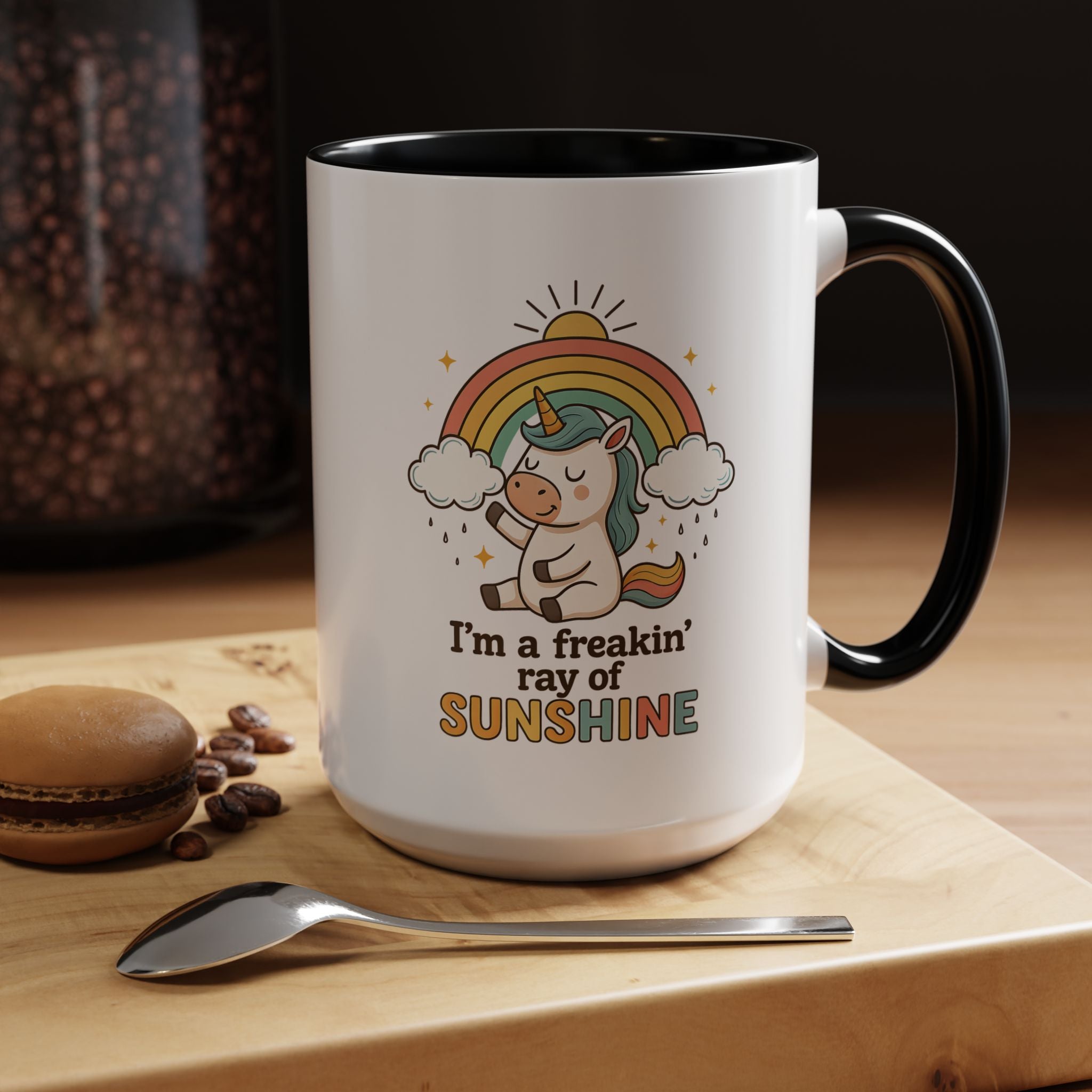 Freaking Ray of Sunshine | Funny Coffee Mug, Sarcastic Tea Cup, Unique Gift Idea