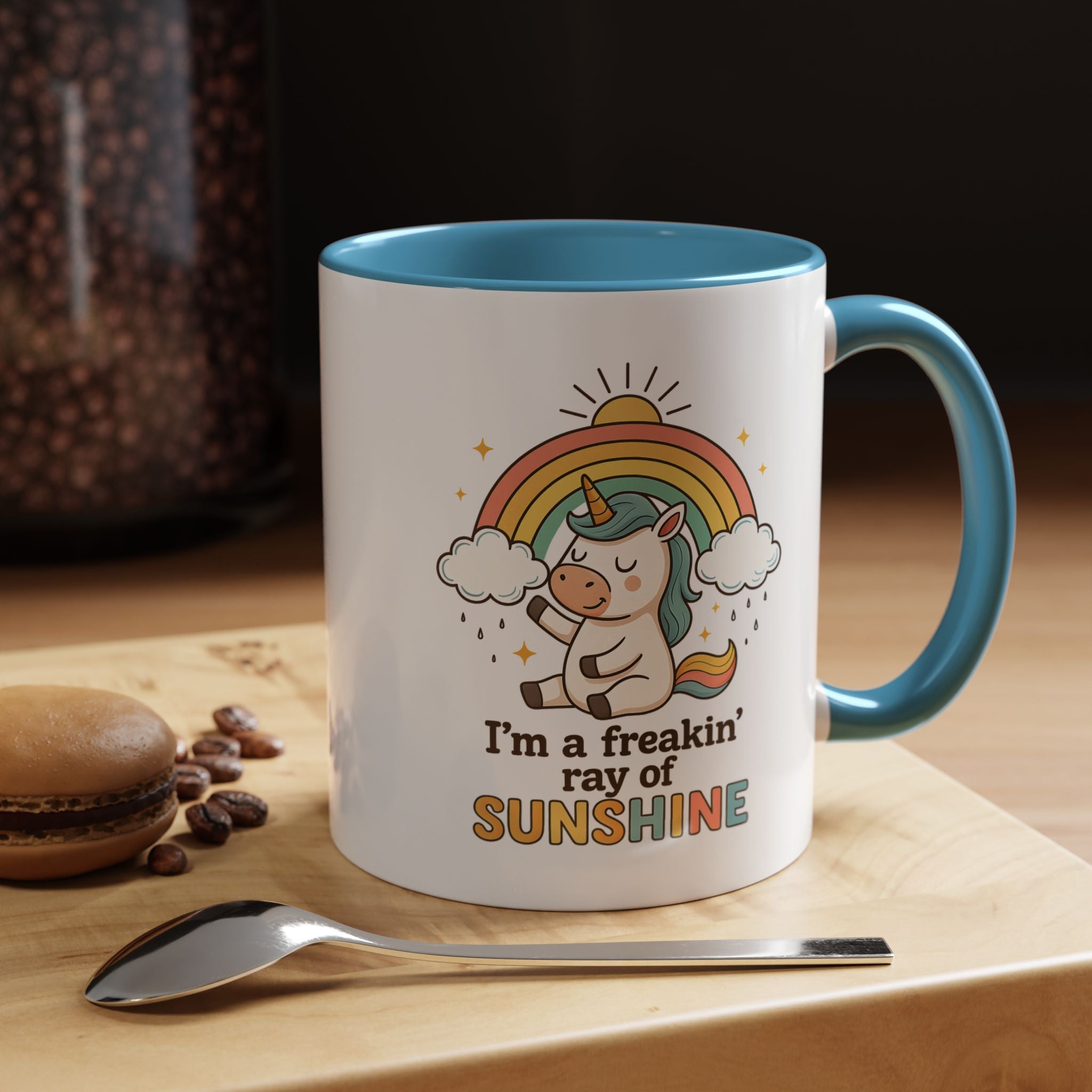 Freaking Ray of Sunshine | Funny Coffee Mug, Sarcastic Tea Cup, Unique Gift Idea