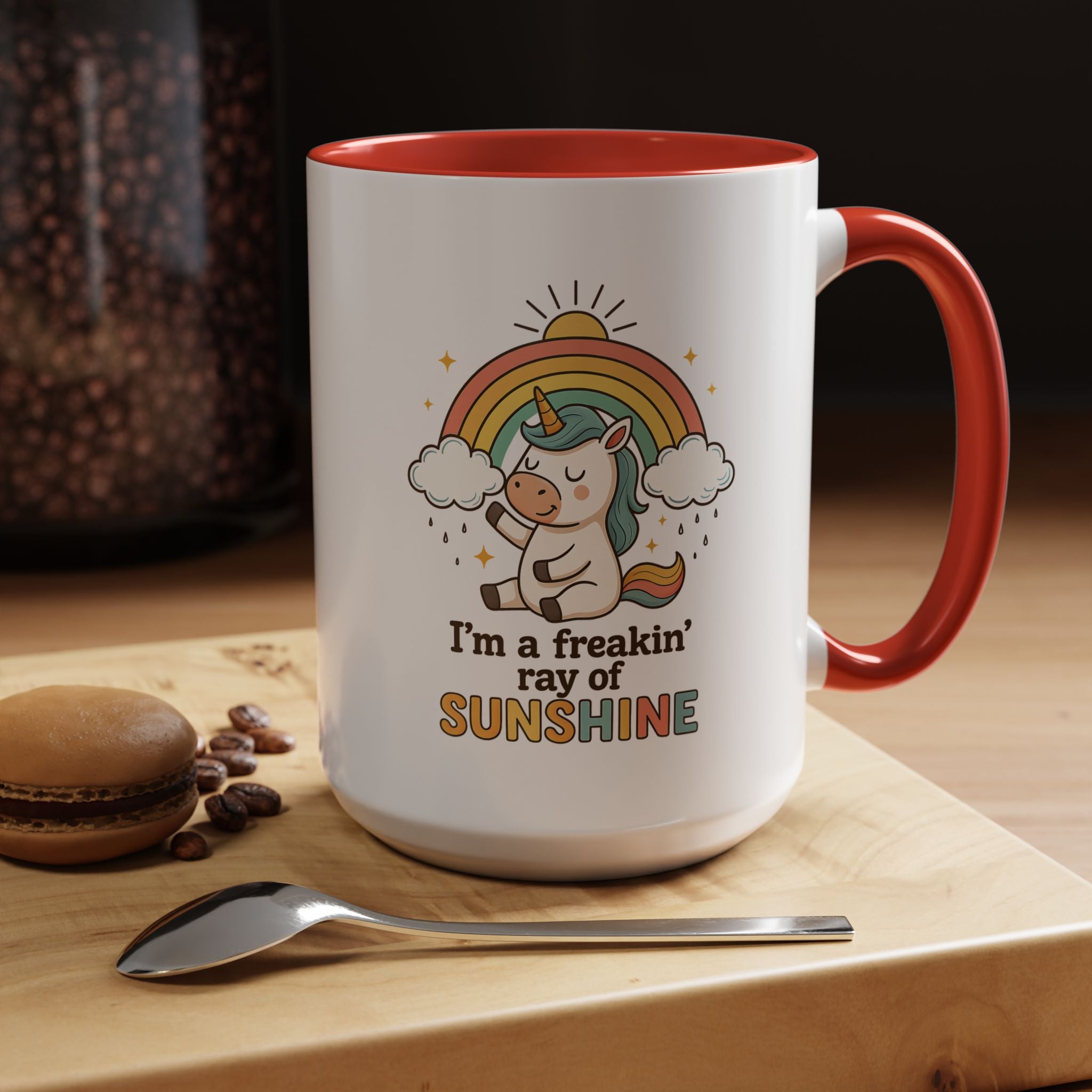 Freaking Ray of Sunshine | Funny Coffee Mug, Sarcastic Tea Cup, Unique Gift Idea