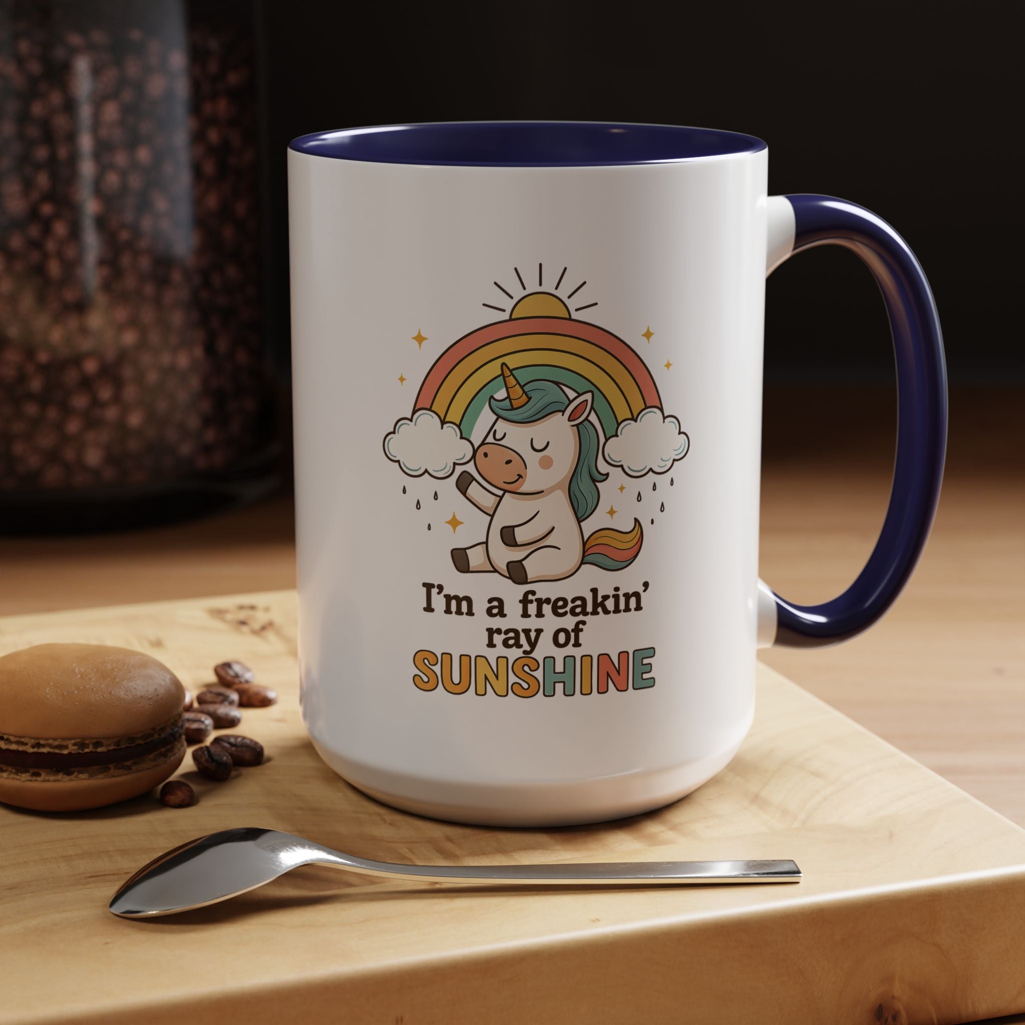 Freaking Ray of Sunshine | Funny Coffee Mug, Sarcastic Tea Cup, Unique Gift Idea
