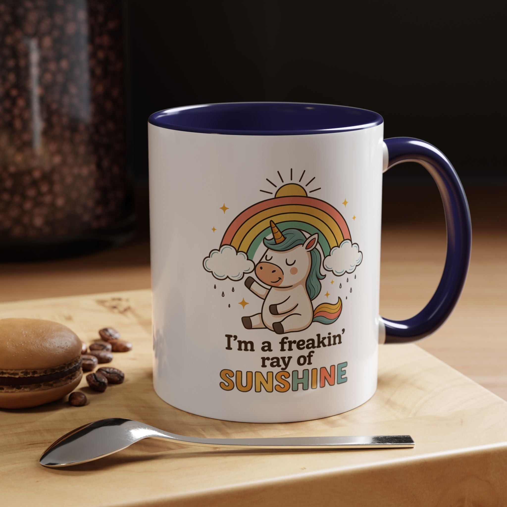 Freaking Ray of Sunshine | Funny Coffee Mug, Sarcastic Tea Cup, Unique Gift Idea
