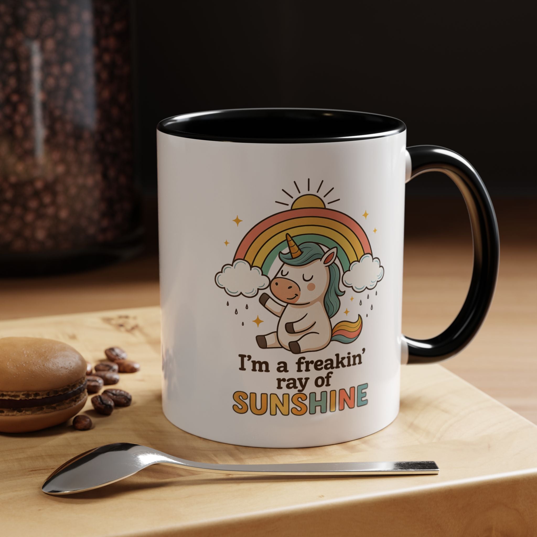 Freaking Ray of Sunshine | Funny Coffee Mug, Sarcastic Tea Cup, Unique Gift Idea