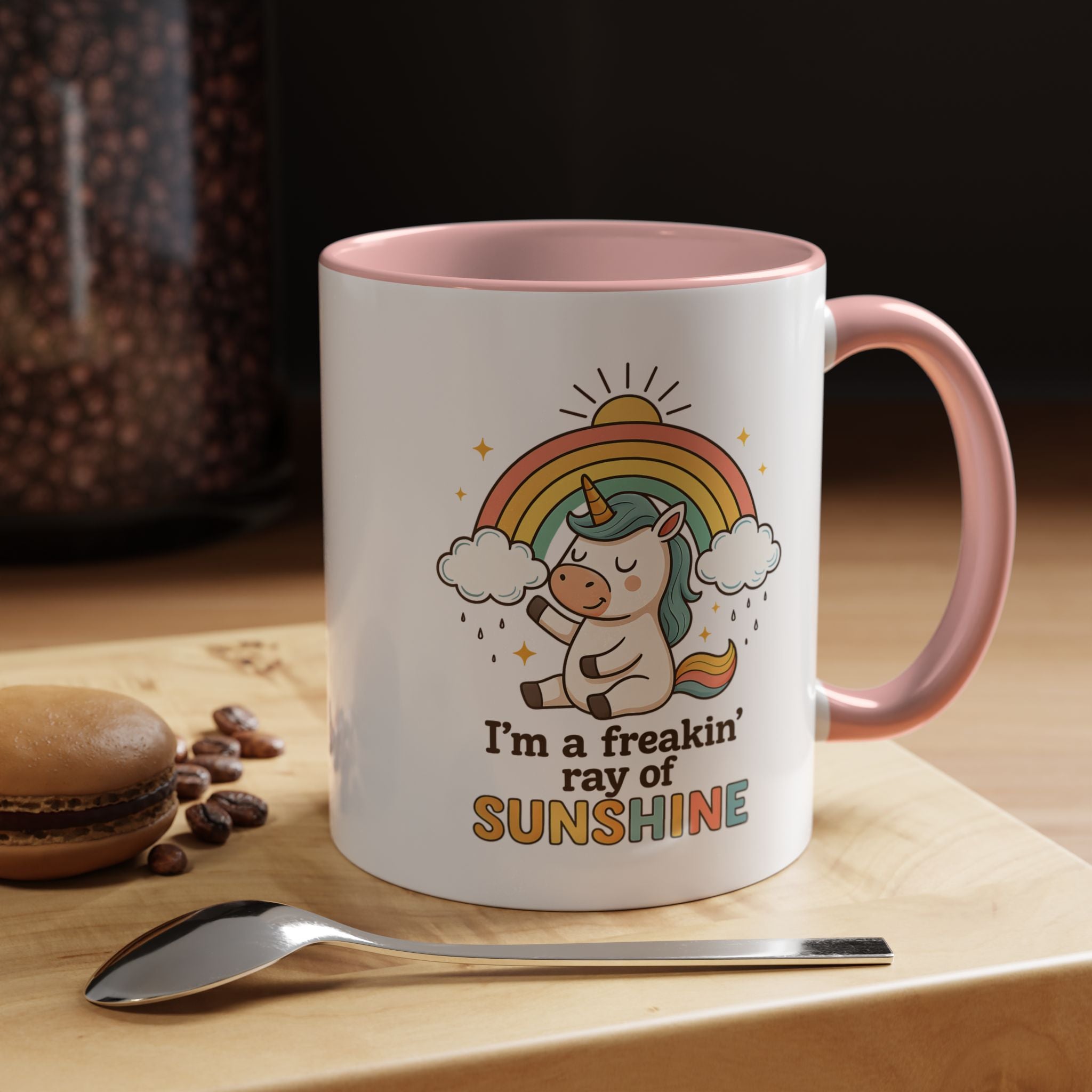Freaking Ray of Sunshine | Funny Coffee Mug, Sarcastic Tea Cup, Unique Gift Idea