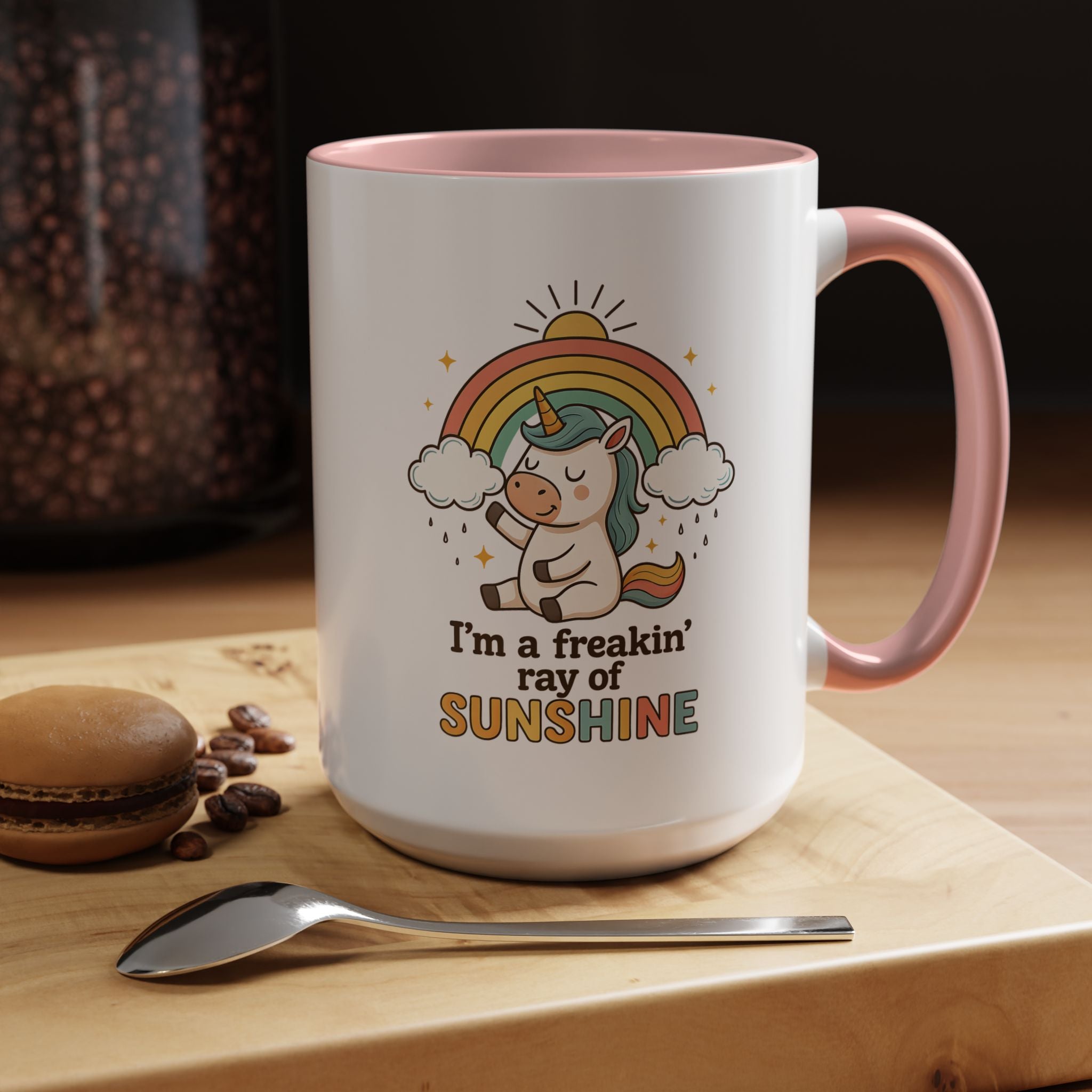 Freaking Ray of Sunshine | Funny Coffee Mug, Sarcastic Tea Cup, Unique Gift Idea