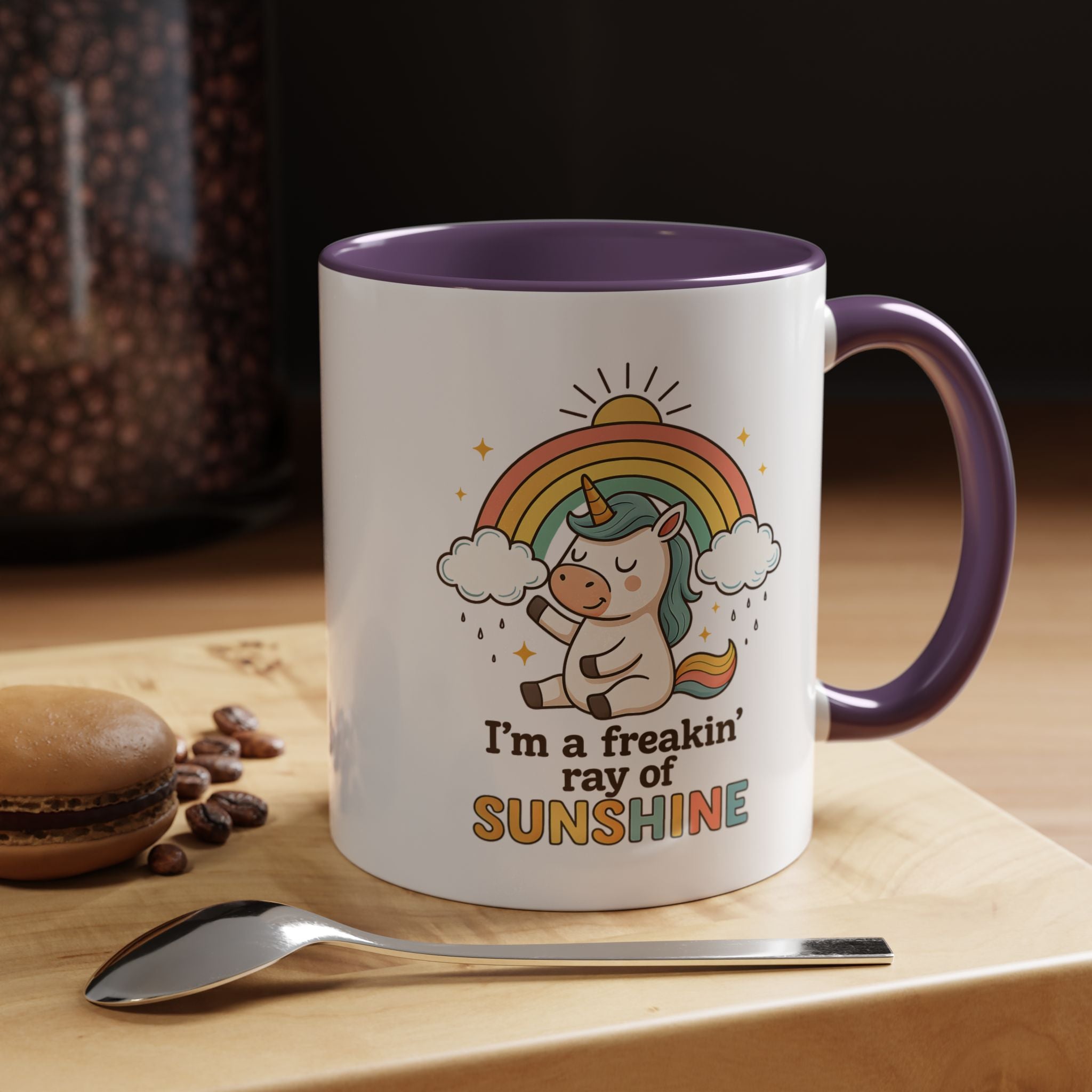 Freaking Ray of Sunshine | Funny Coffee Mug, Sarcastic Tea Cup, Unique Gift Idea