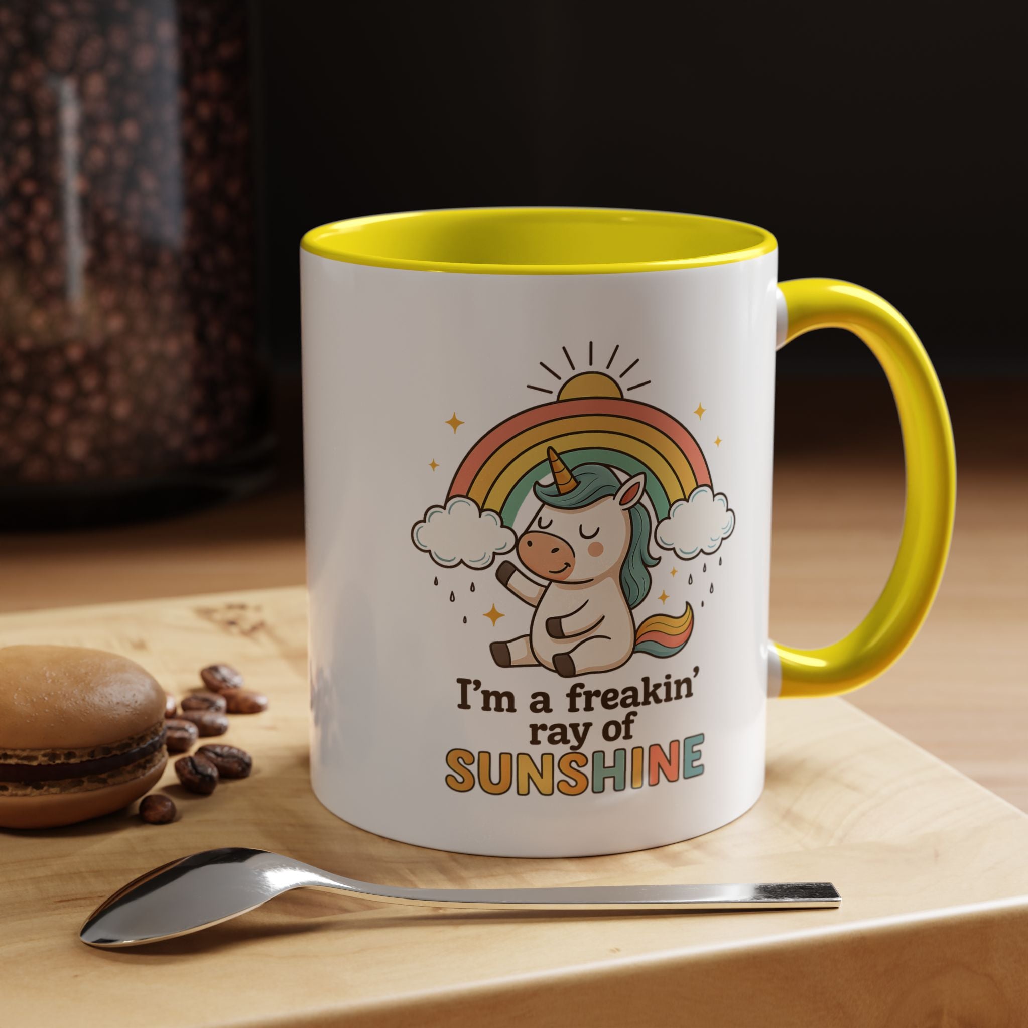 Freaking Ray of Sunshine | Funny Coffee Mug, Sarcastic Tea Cup, Unique Gift Idea