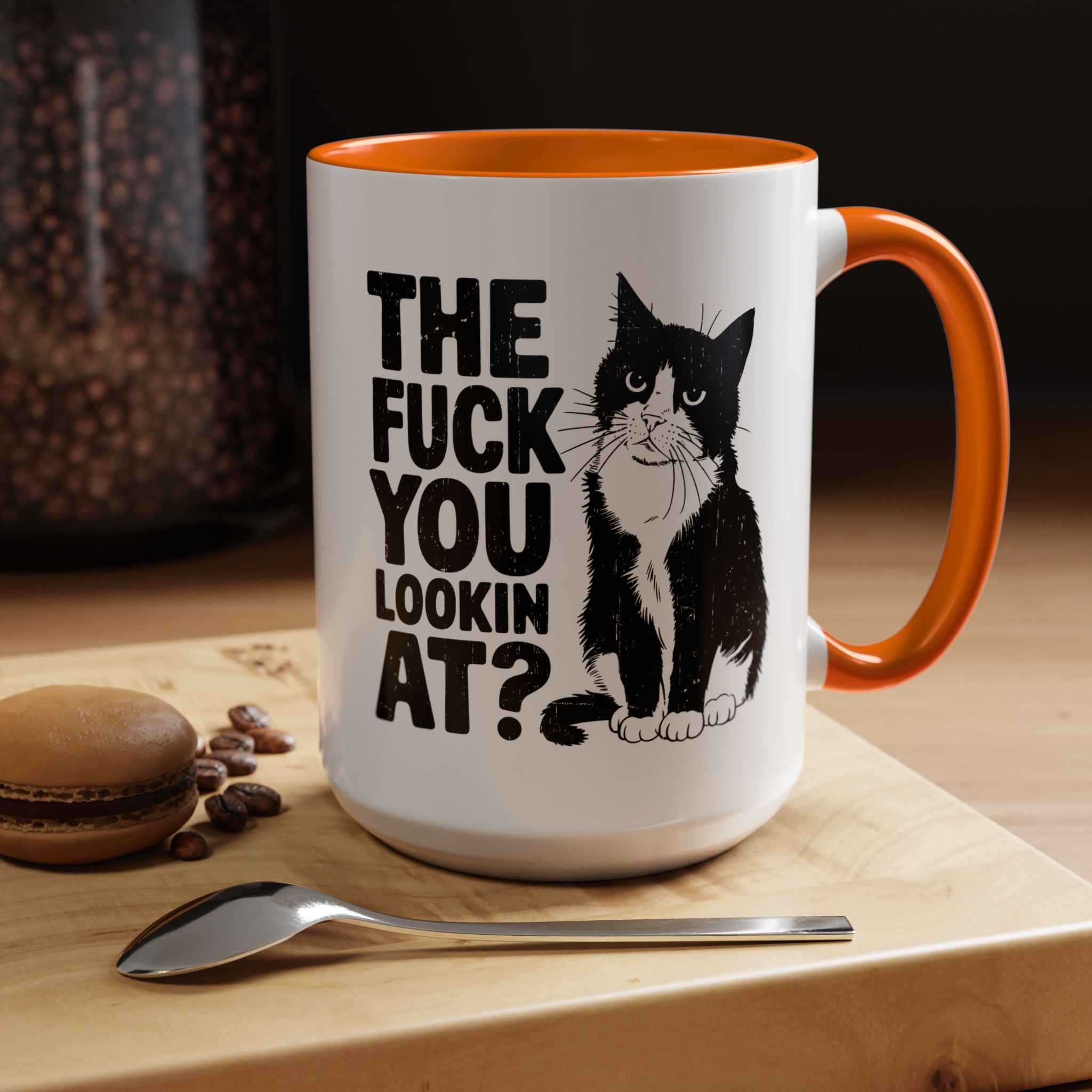 The FUCK You Lookin At | Funny Coffee Mug, Sarcastic Tea Cup, Unique Gift Idea