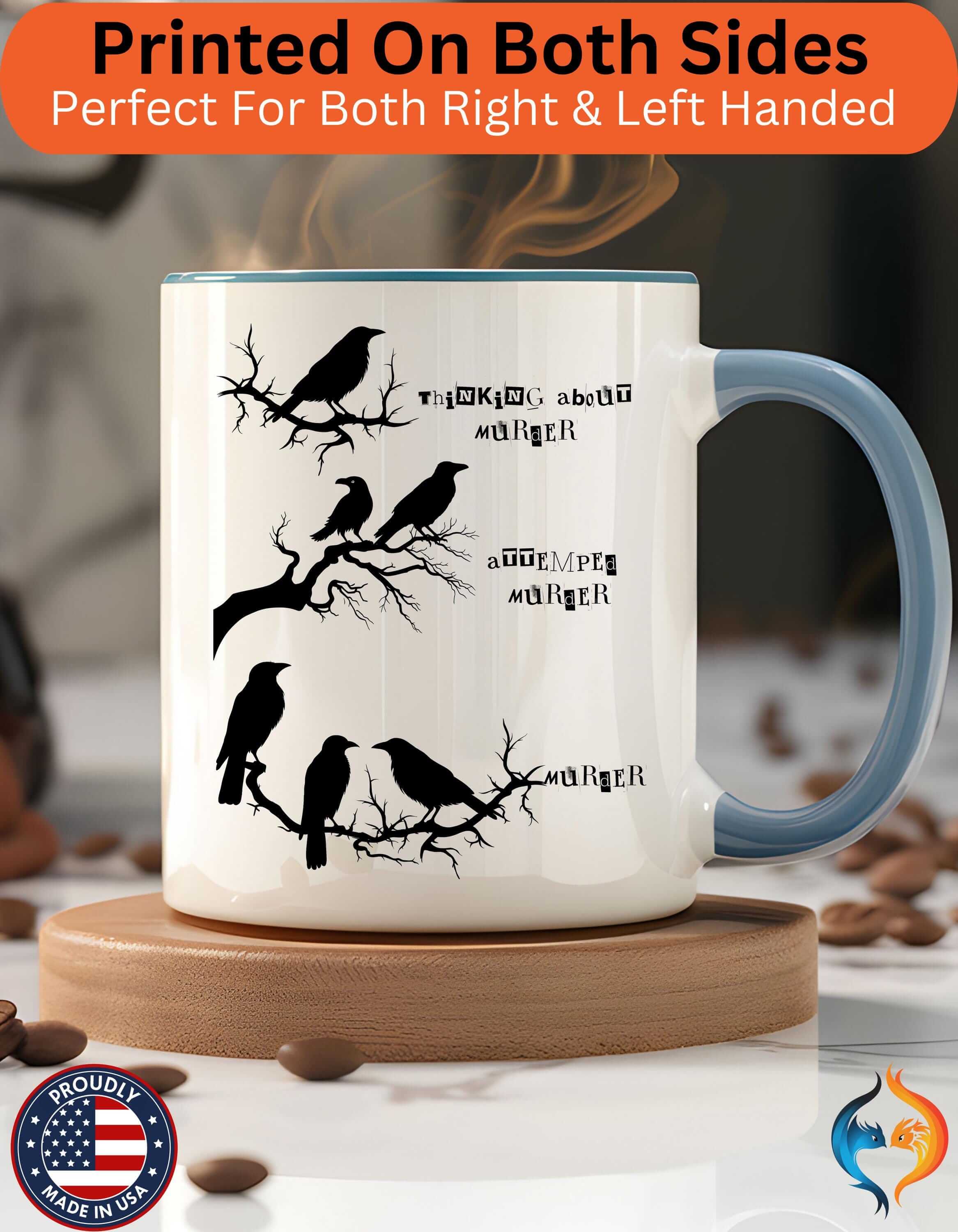 Crow Murder Meme 15Oz Under Personalized Funny Mug