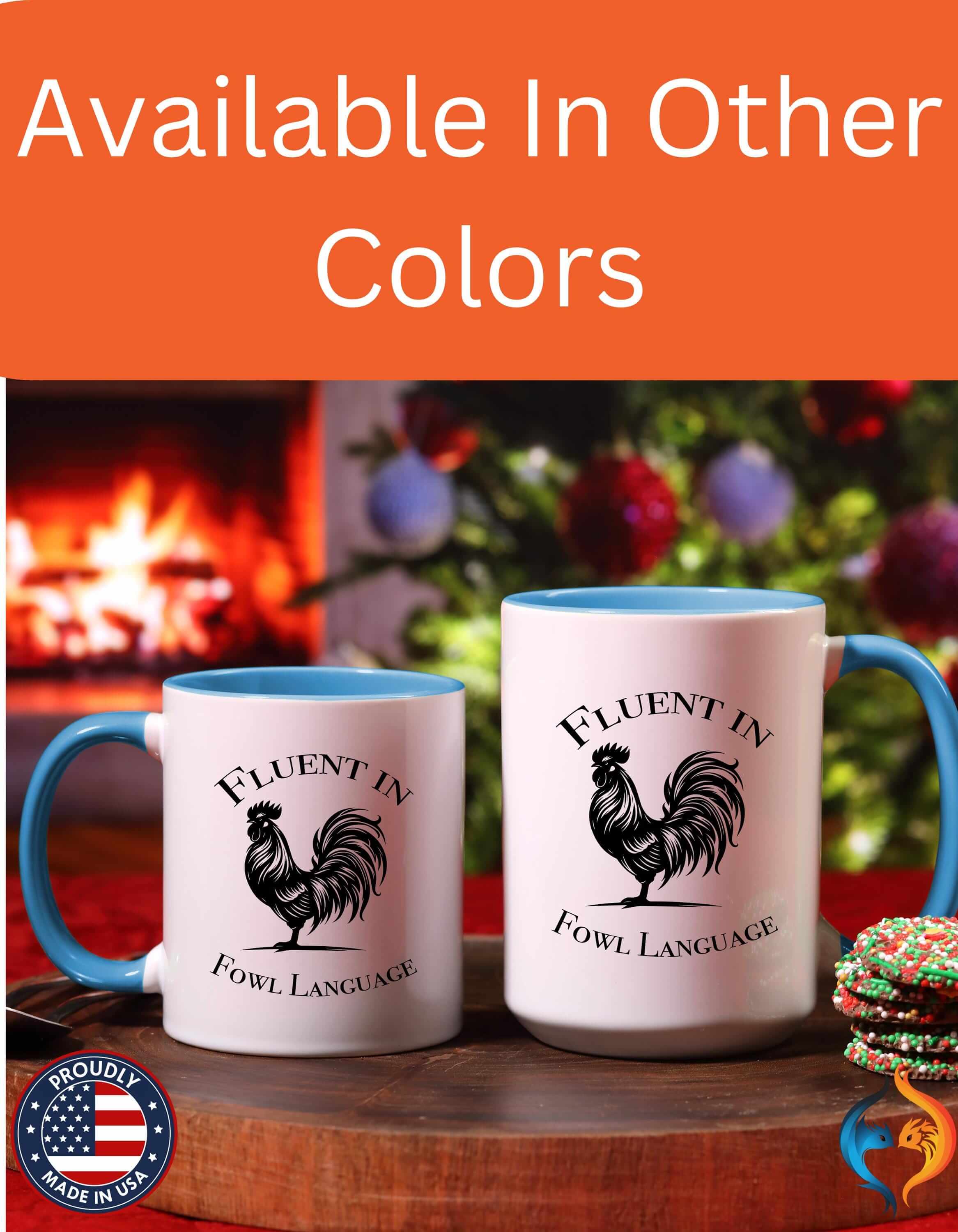 Fluent In Fowl Language 15Oz Under White Elephant Chicken Farm Love...