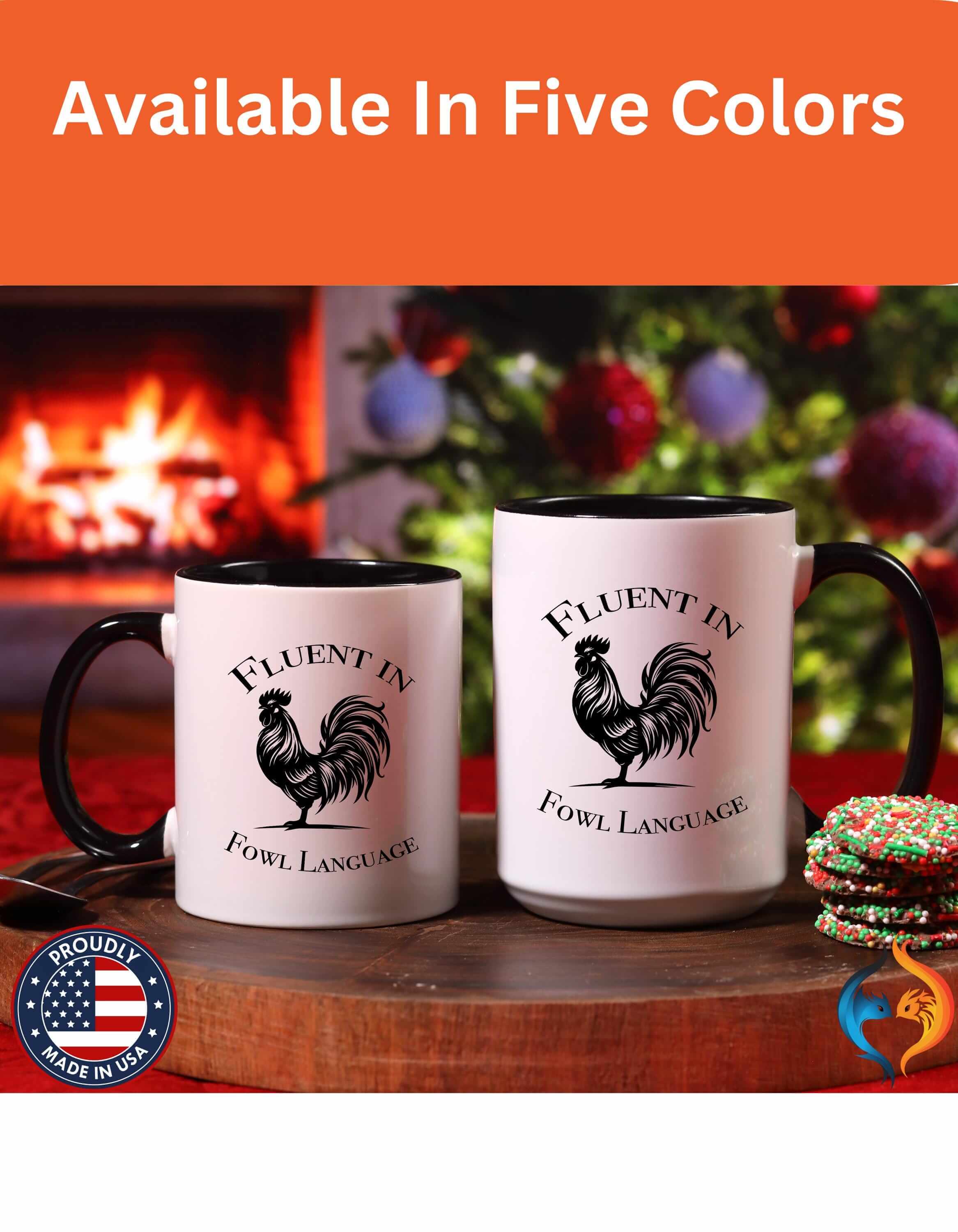 Fluent In Fowl Language 15Oz Under White Elephant Chicken Farm Love...