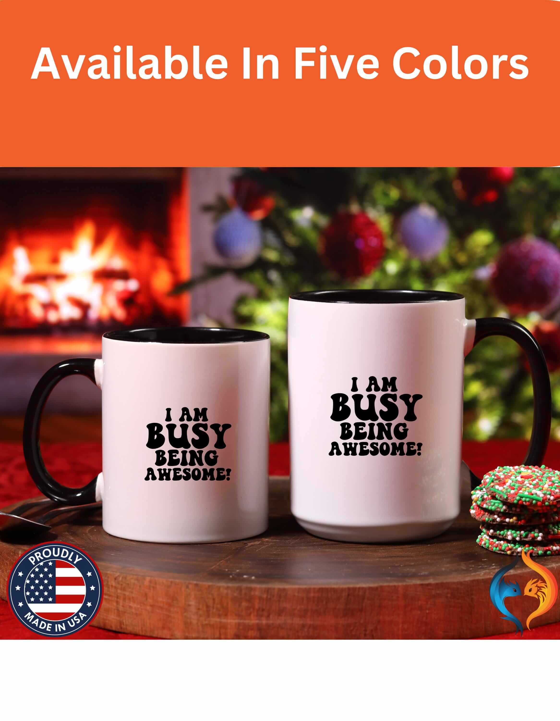 I Am Busy Being Awesome Under Perfect White Elephant 15Oz Personali...