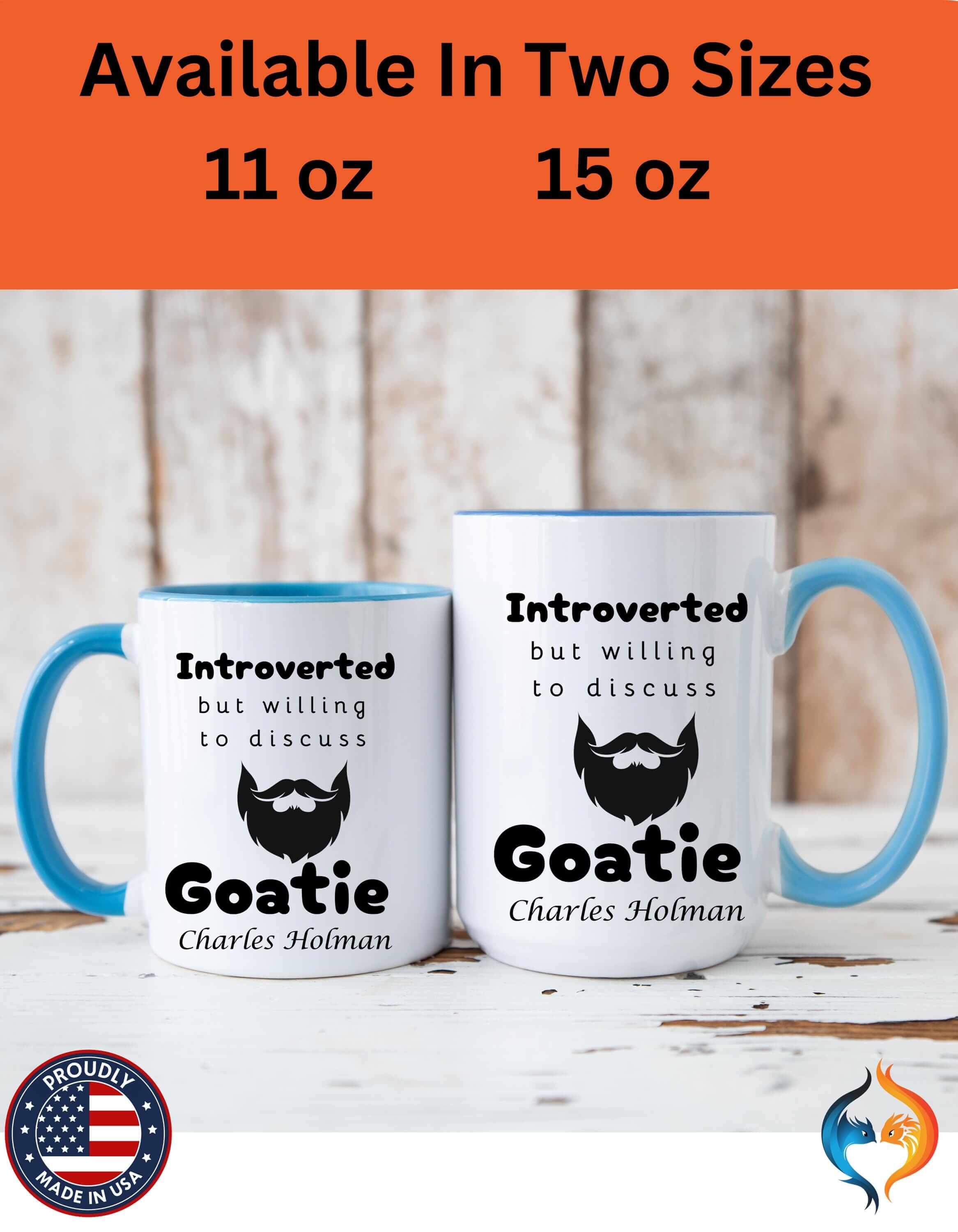 Introverted But Willing To Discuss Goatie 15Oz Personalized Funny Mug