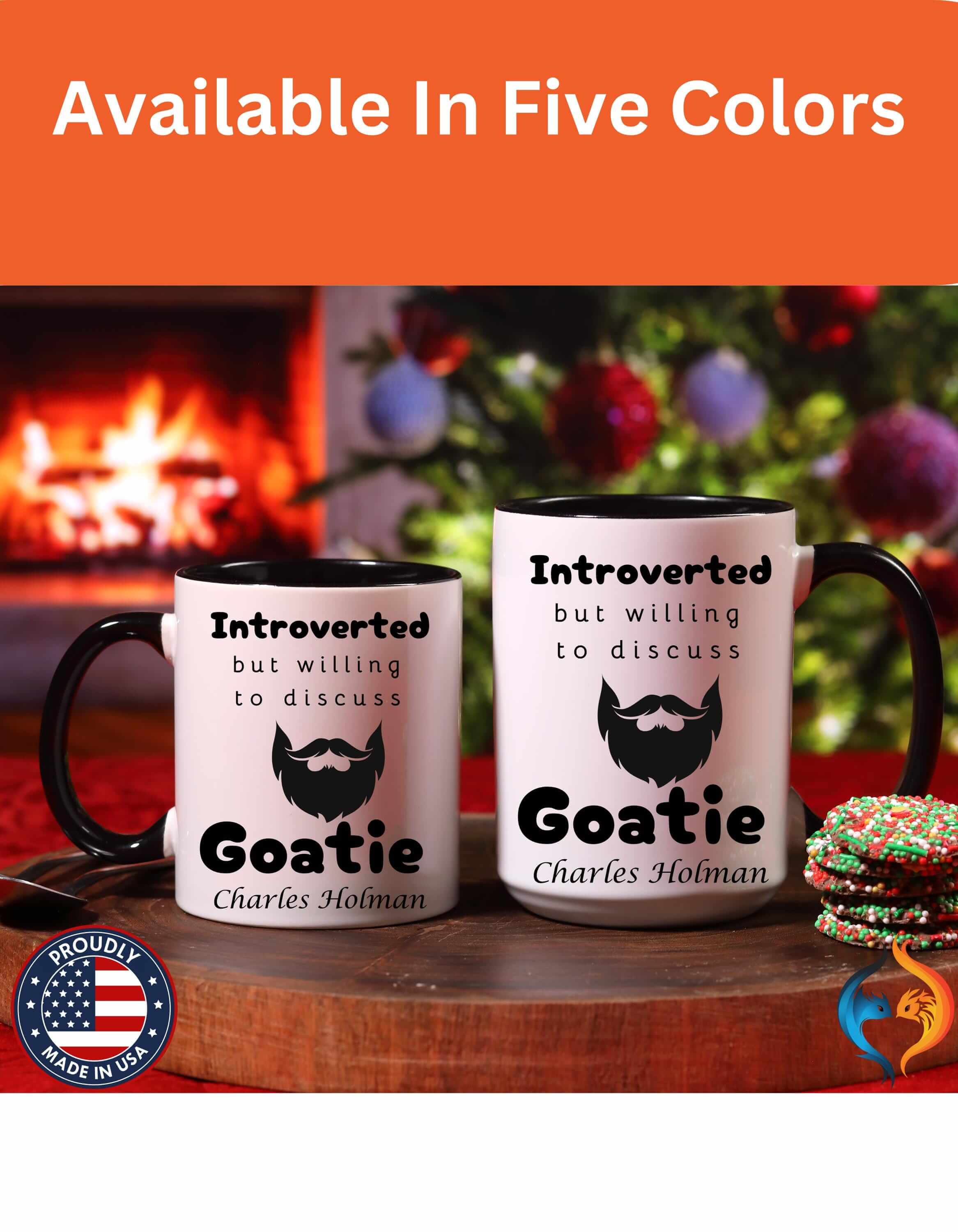 Introverted But Willing To Discuss Goatie 15Oz Personalized Funny Mug
